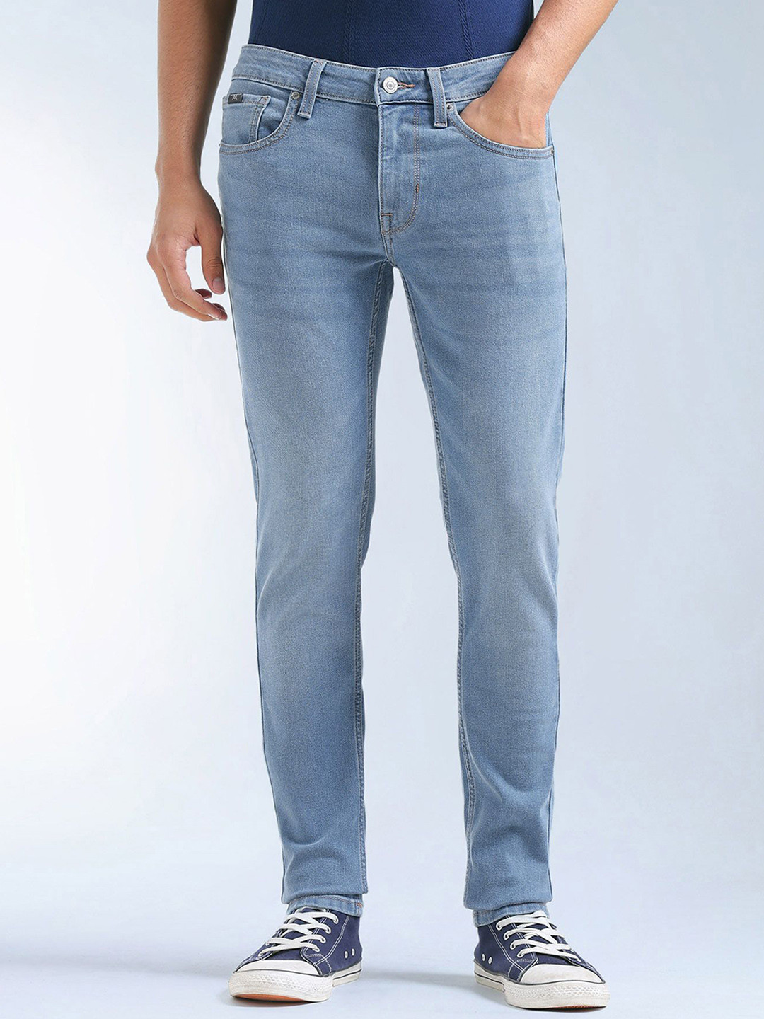 Flying Machine Men Skinny Fit Mid-Rise Light Fade Stretchable Jeans