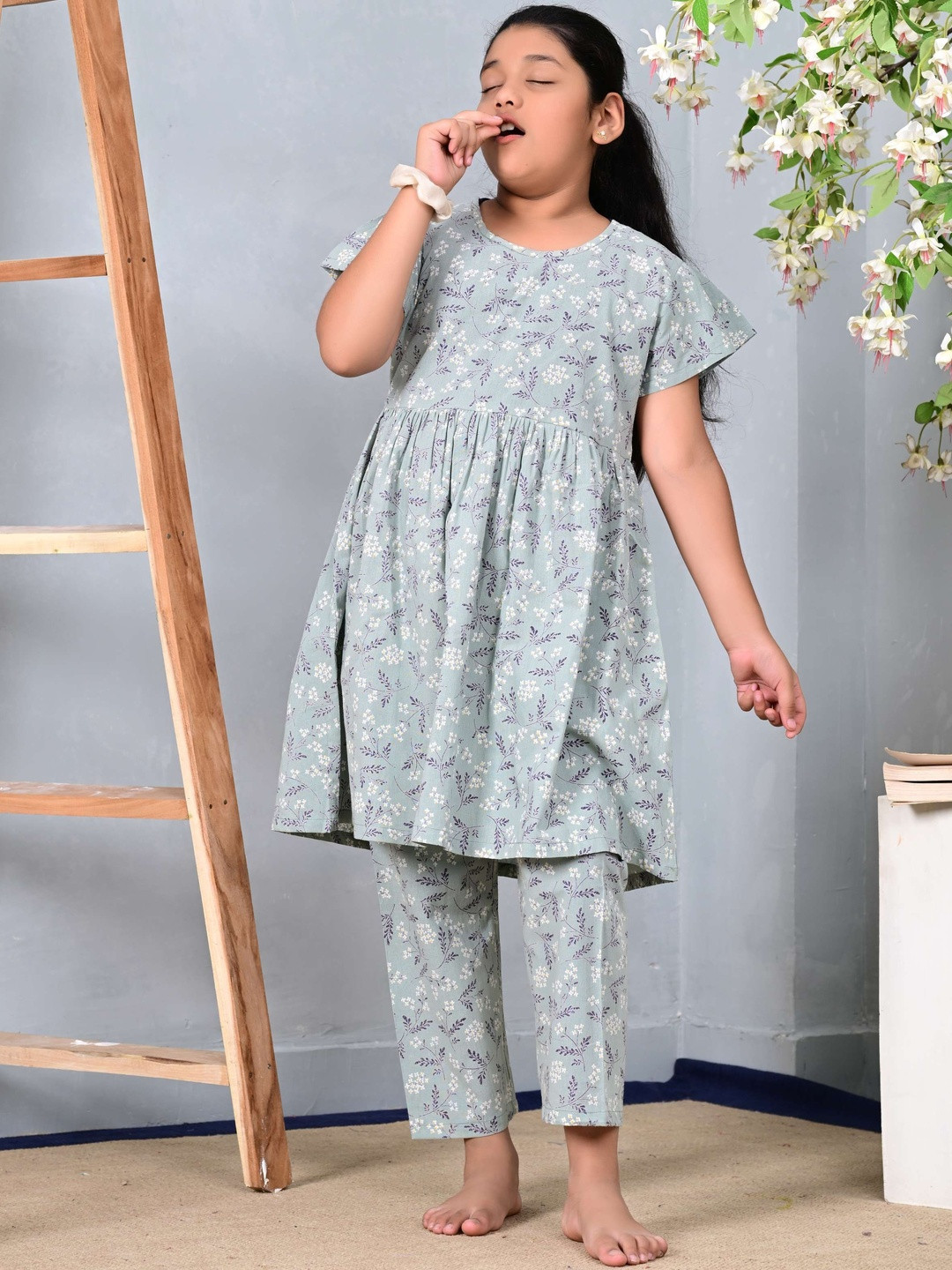 Billion Girls Green Kurta Sets