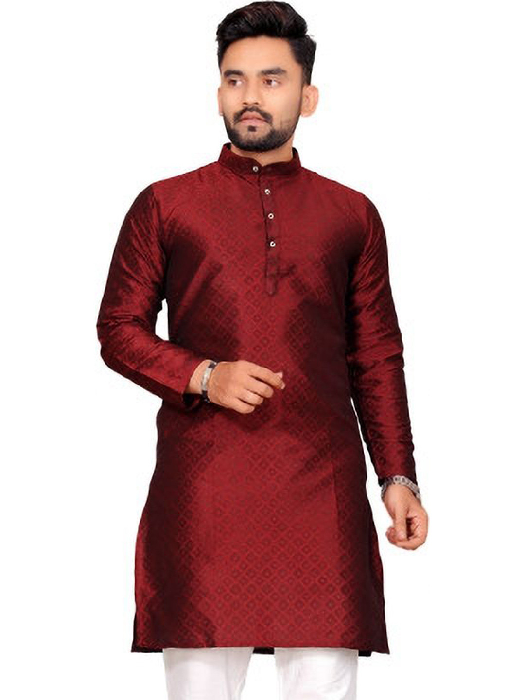 ADITYA TRADE LINK Men Mandarin Collar Straight Kurta