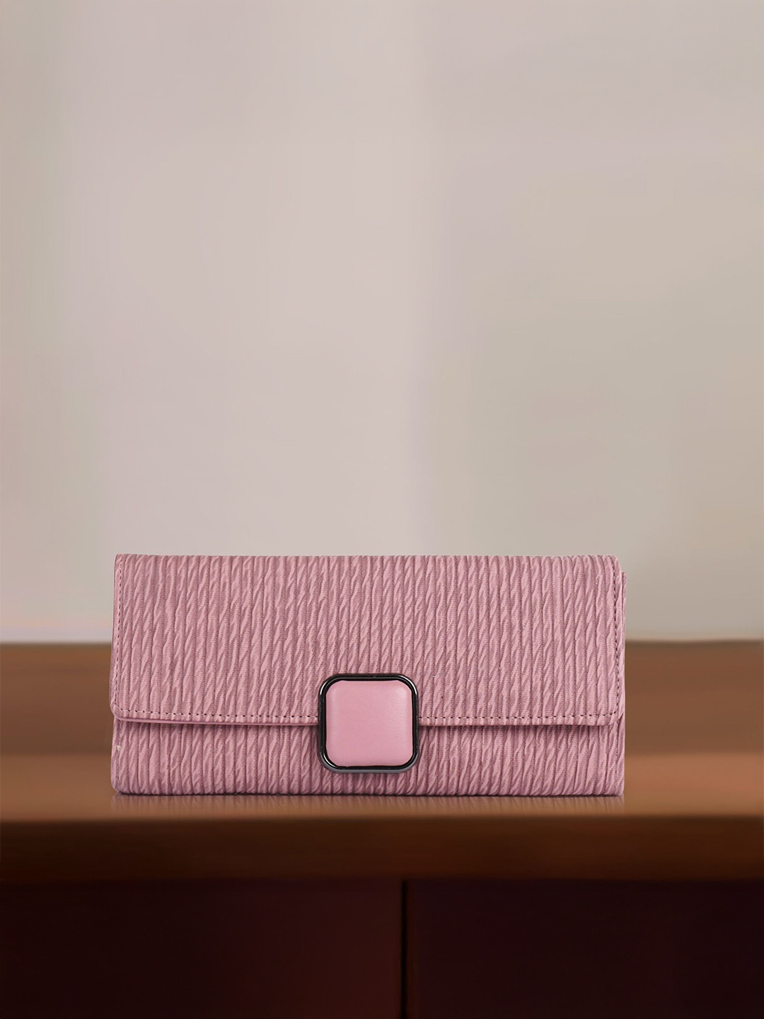 NORVE Striped Wallet Purse Clutch