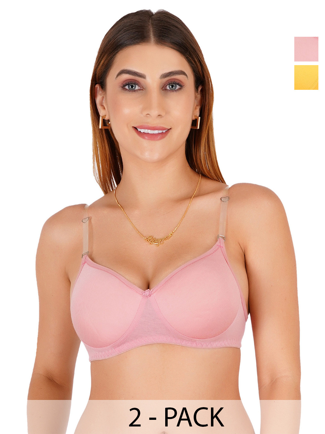 Liigne Pack Of 6 Full Coverage Lightly Padded T-shirt Bra