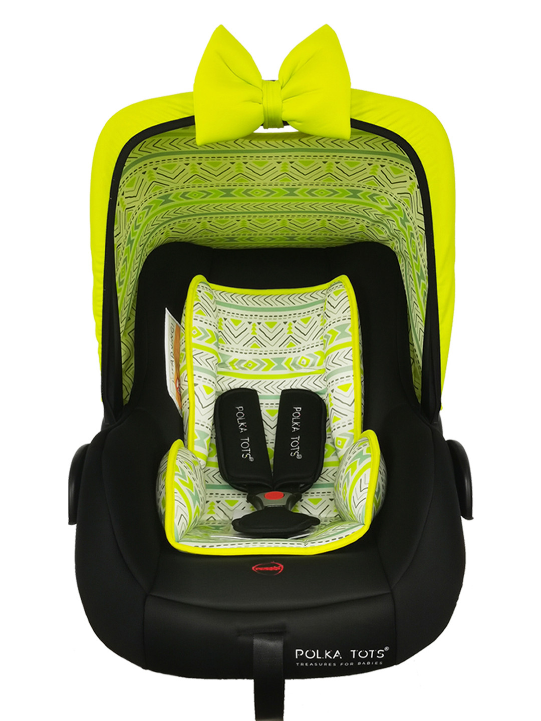 Polka Tots 5 in 1 Multipurpose Baby Car Seat Newborn Carrycot with Fancy Bow Tie