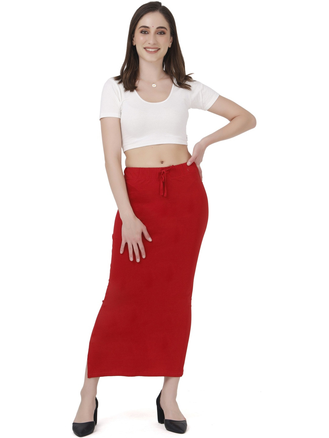 FEMULA Women Red Regular Fit Saree Shapewear Petticoat