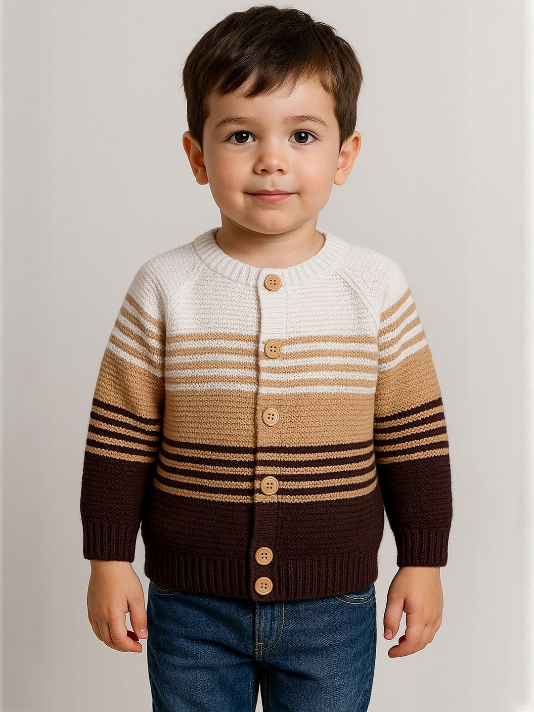 Mmaisha Kids Brown Knitted Sweater