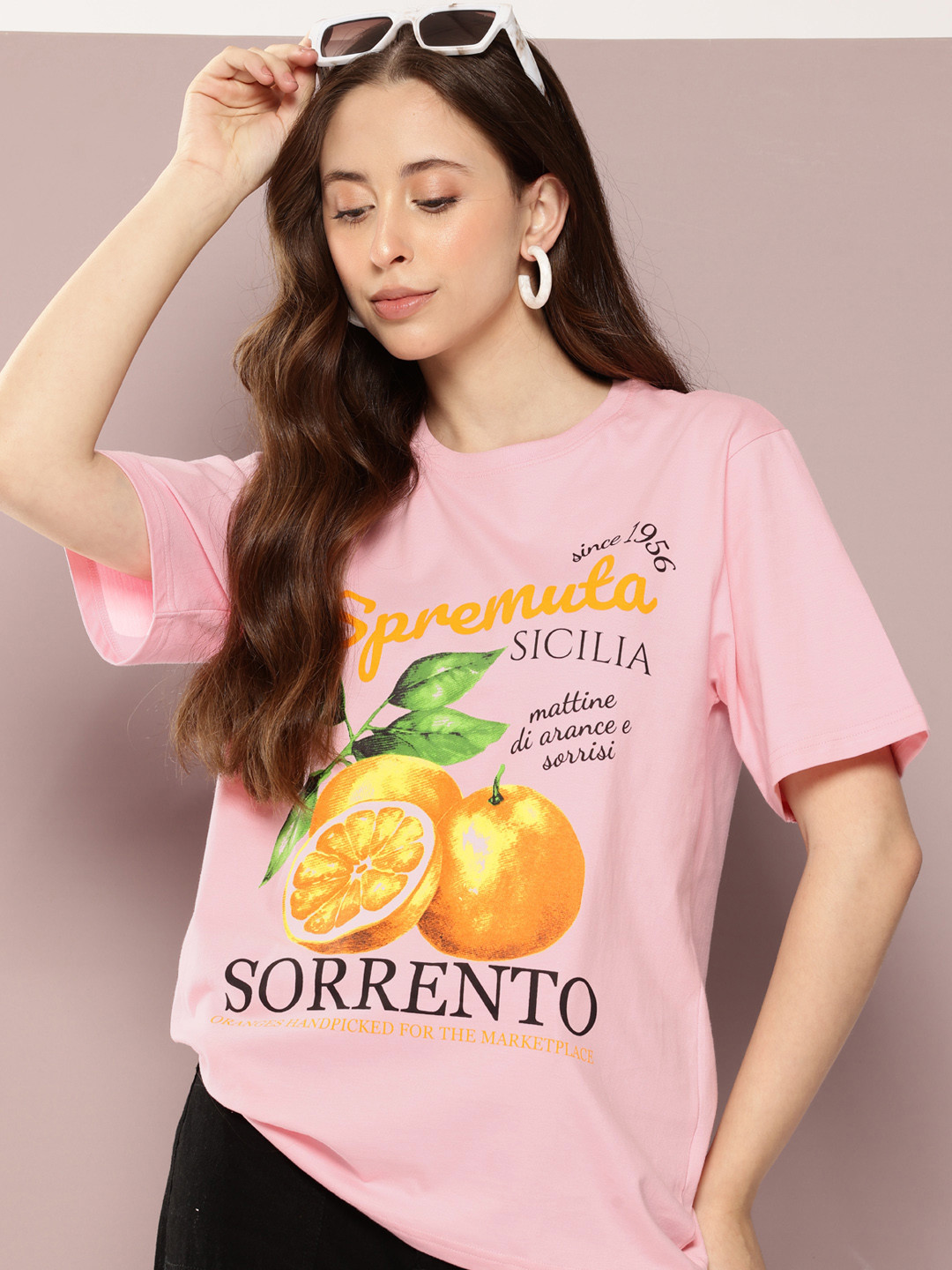 DILLINGER Women Oversized Short Sleeve Printed Tshirt