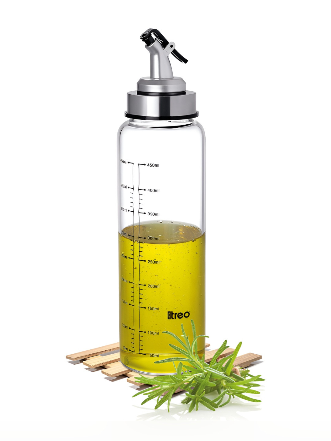 Treo Transparent Glass Easy to Clean Oil Dispenser 500ml