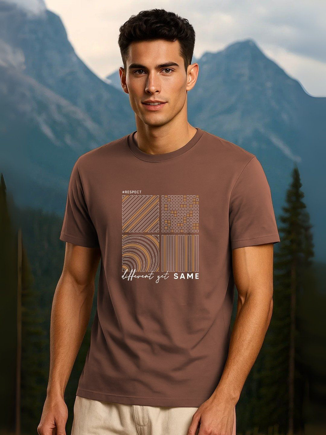 NOBERO Graphic Printed Short Sleeves Pure Cotton T-shirt