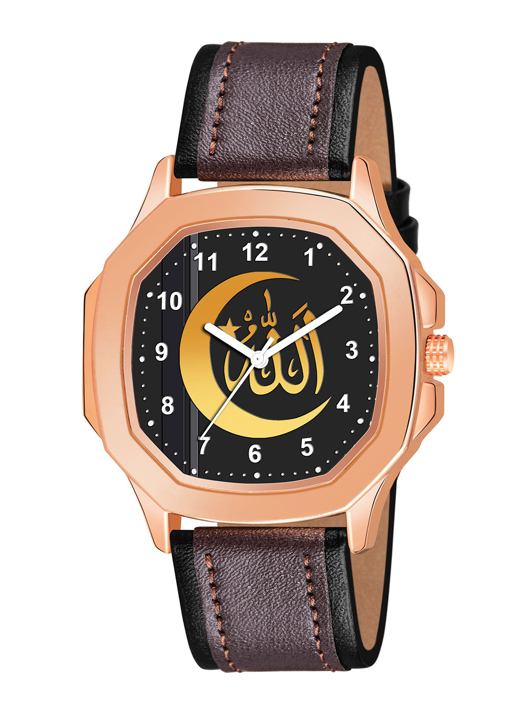 HDFCREATION Unisex Printed Dial  Analogue Watch C1022 RG_AI_Pata Chand Dail_806 Maroon L.