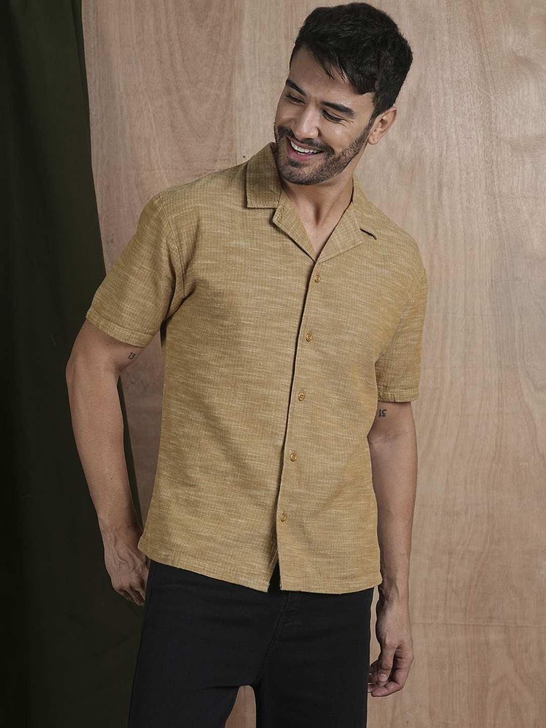 PRONK Men Cotton Casual Shirts