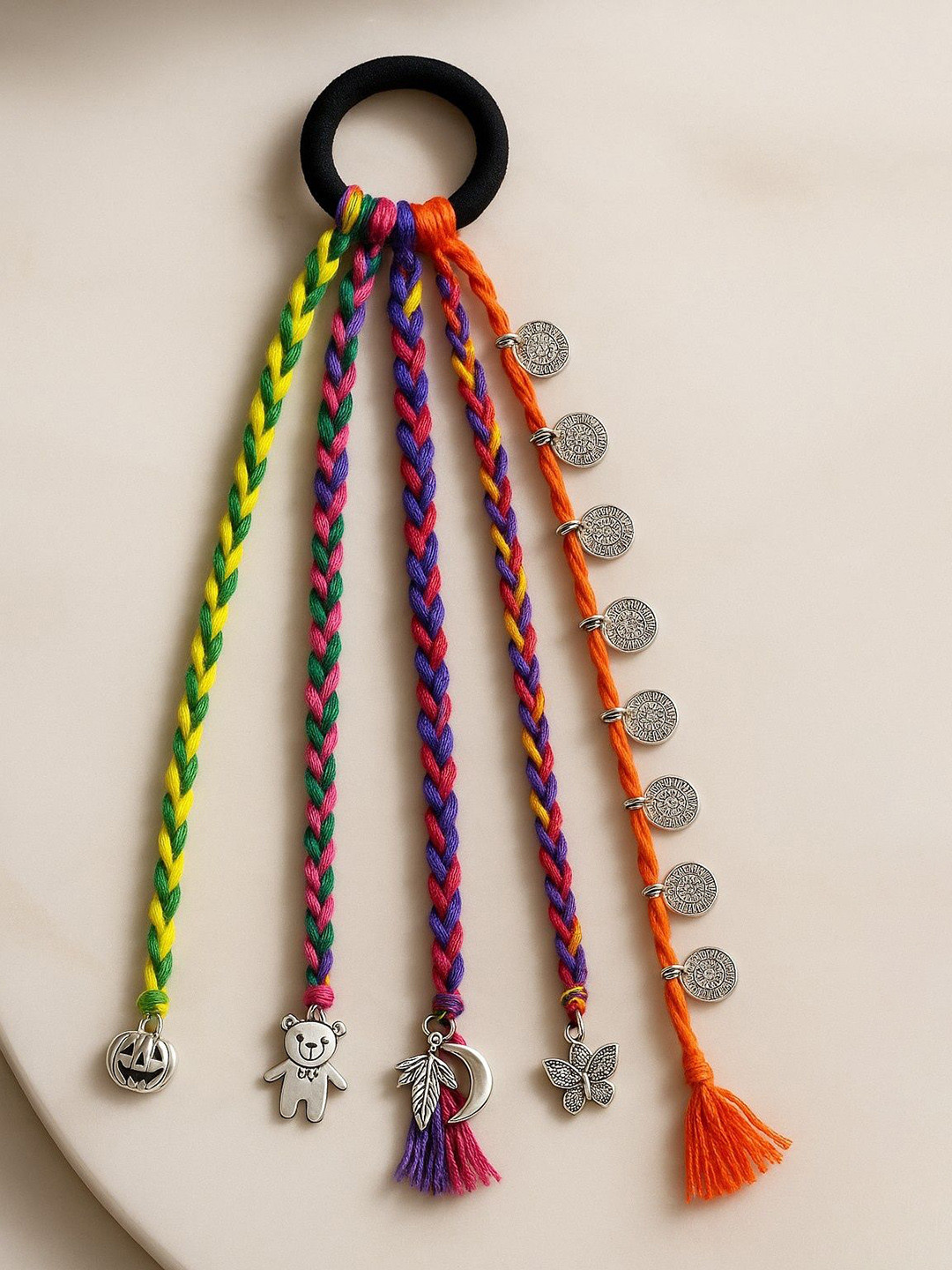 ATIBELLE Silver-Plated Ponytail Holders With Tassels