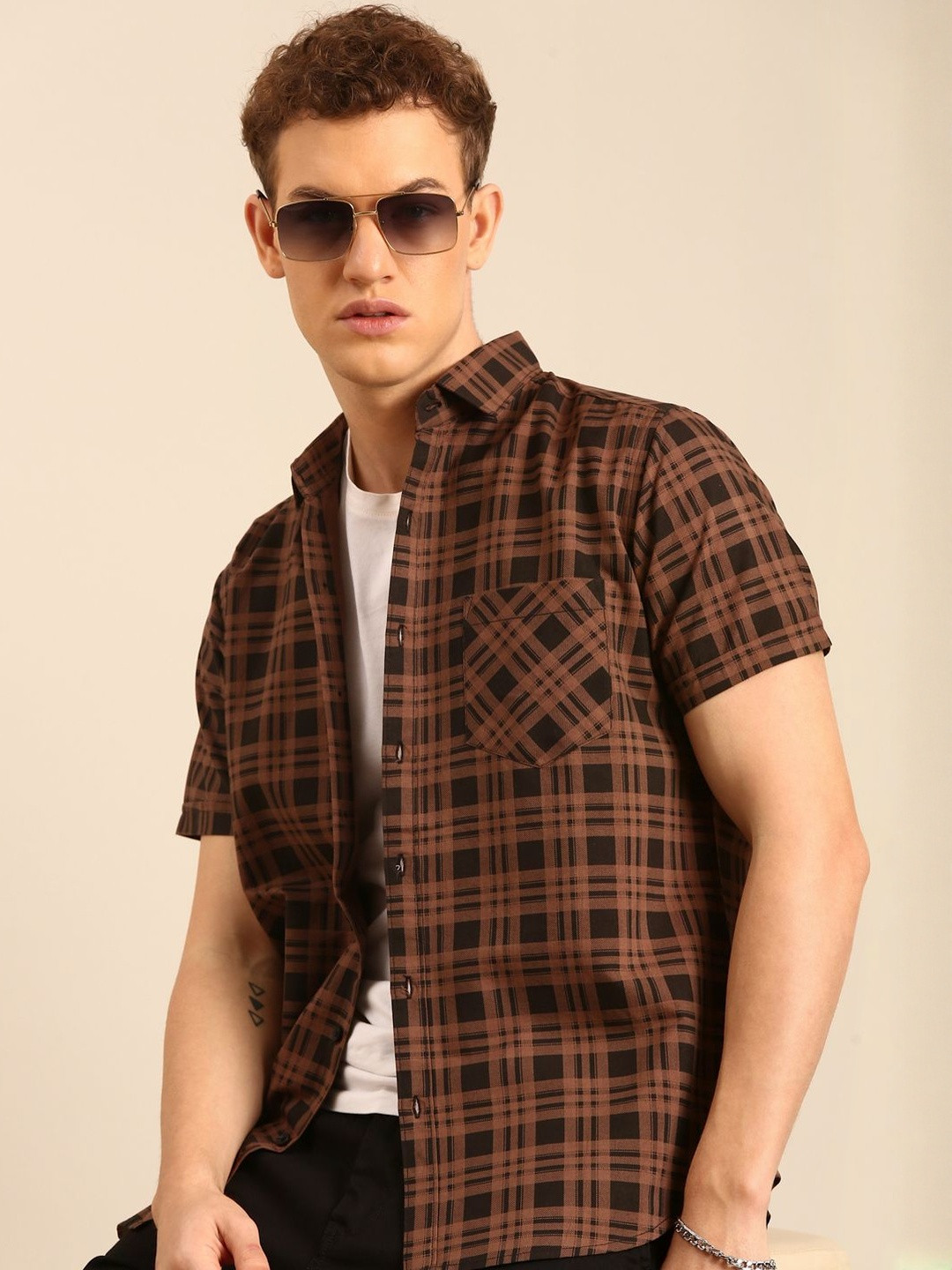 Voroxy Men Printed Cotton Casual Shirts