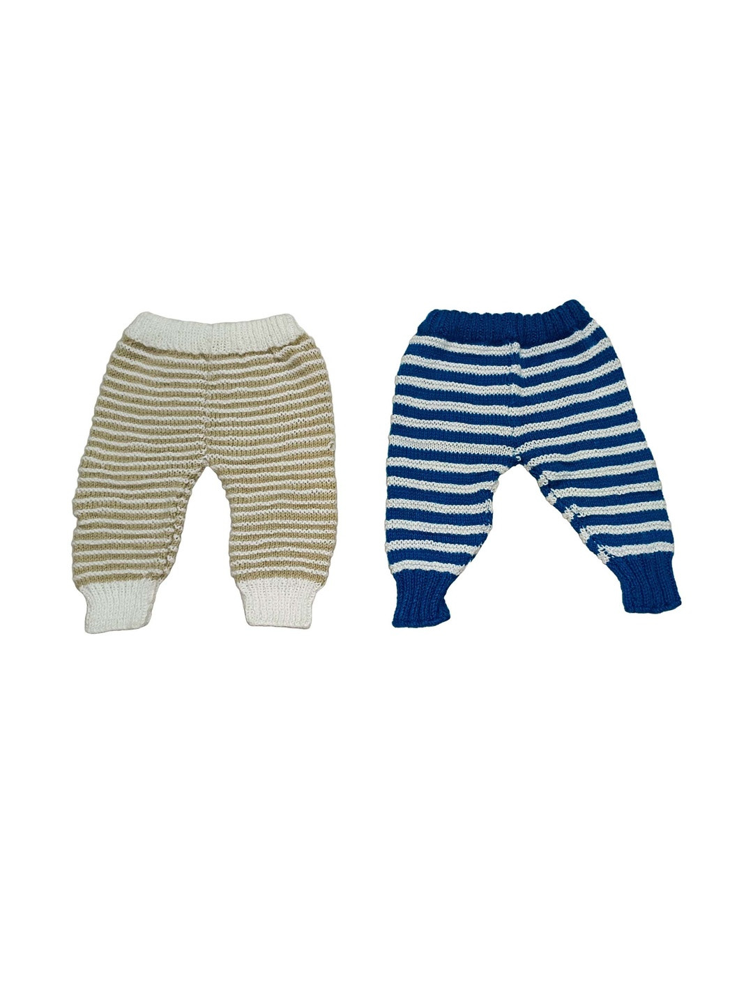 Cute Collection Unisex Kids Pack of 2 Hand Made Striped Woollen pyjama