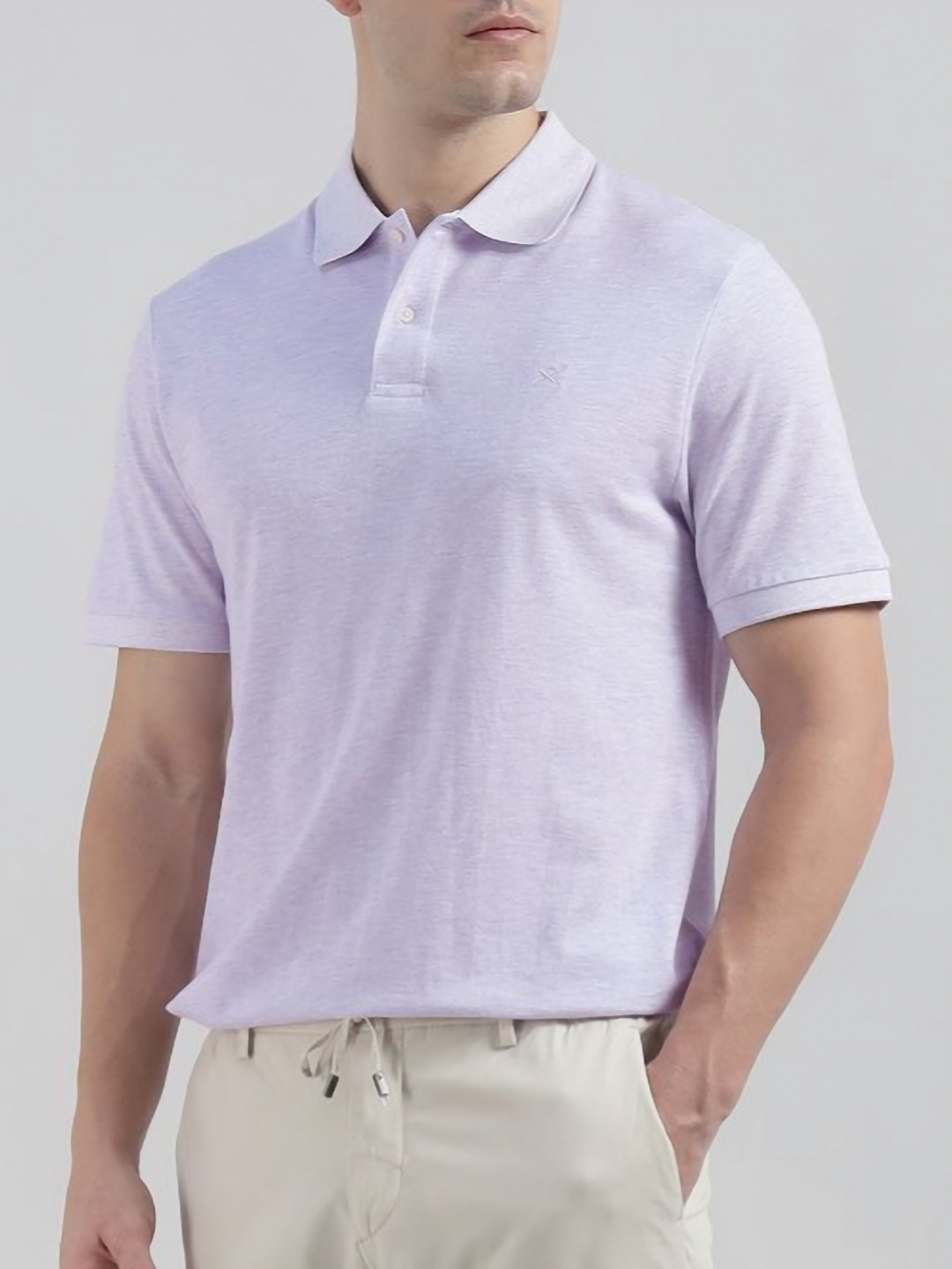 HACKETT LONDON Self Design Polo Collar Cotton T-shirt
