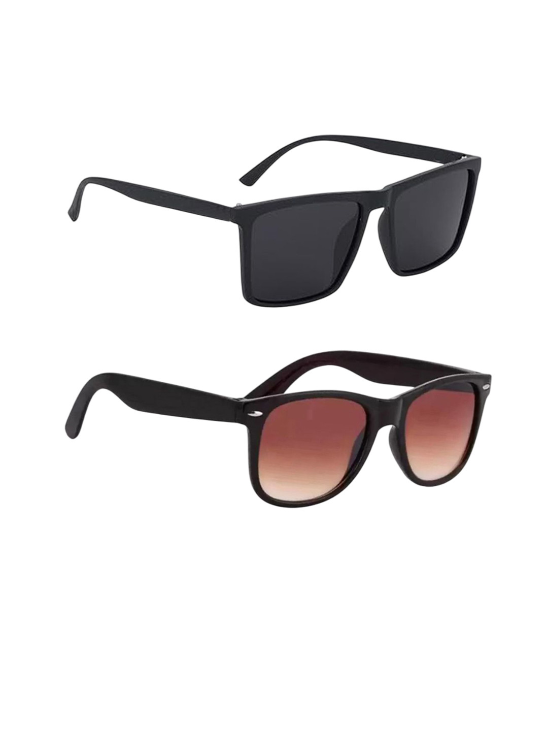 Elligator Unisex Set Of 2 UV Protected Square Sunglasses