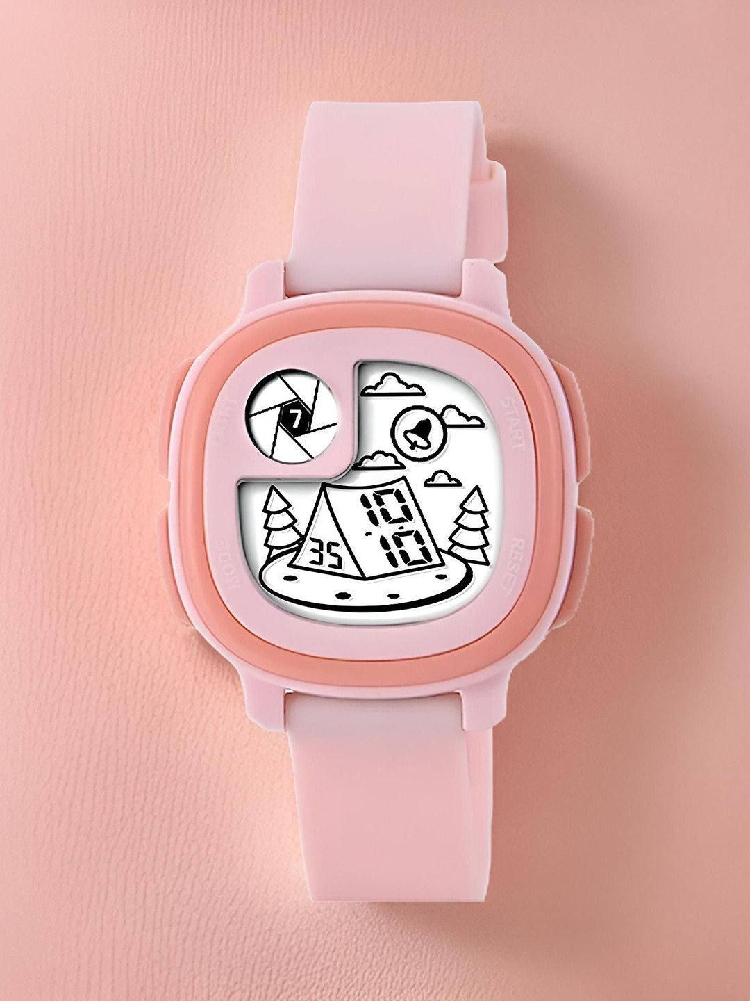 Otage Kids Printed Dial Digital Multi Function Watch Home-Pink