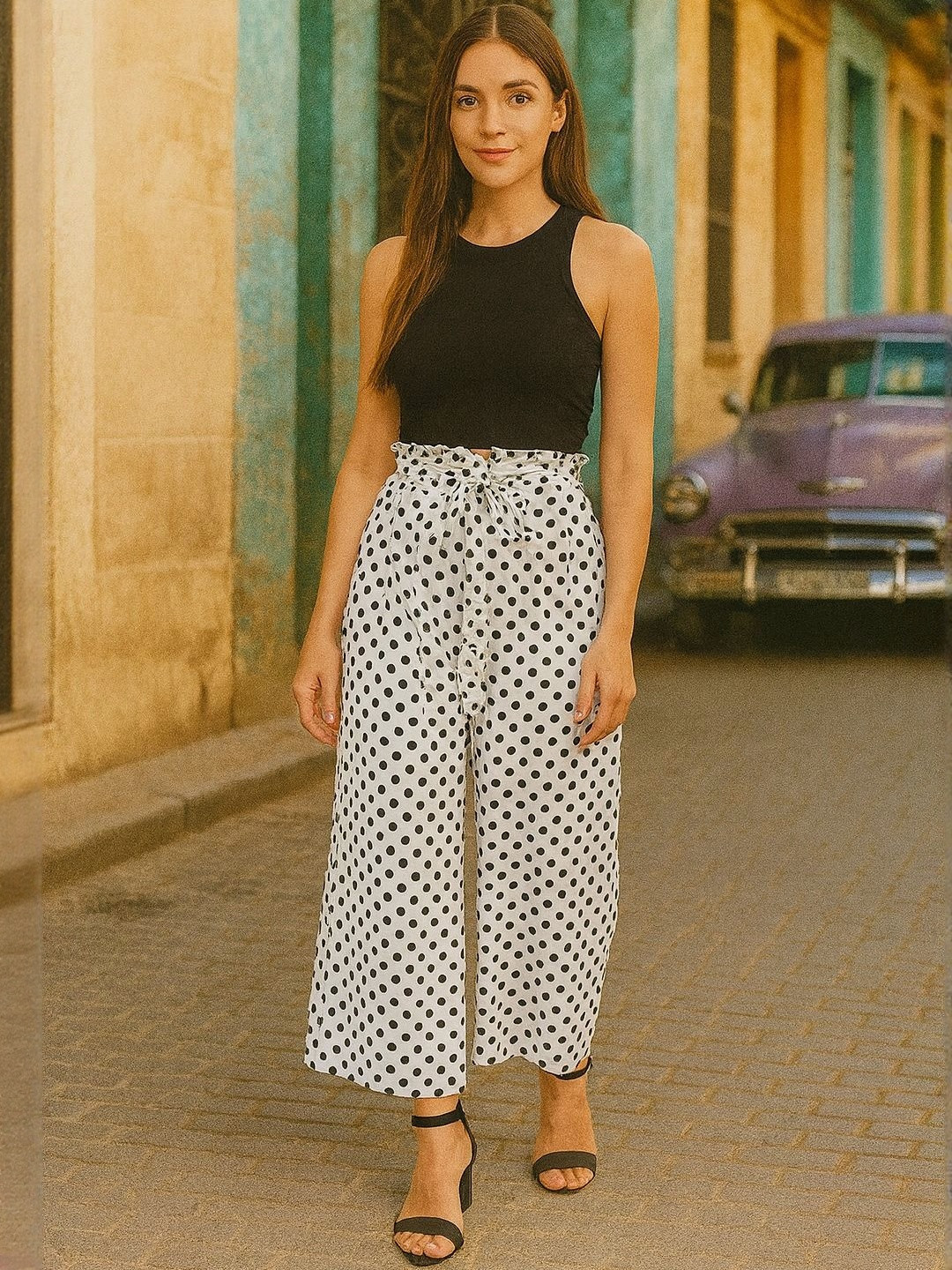 CORSICA Women White Wide Leg  Trousers