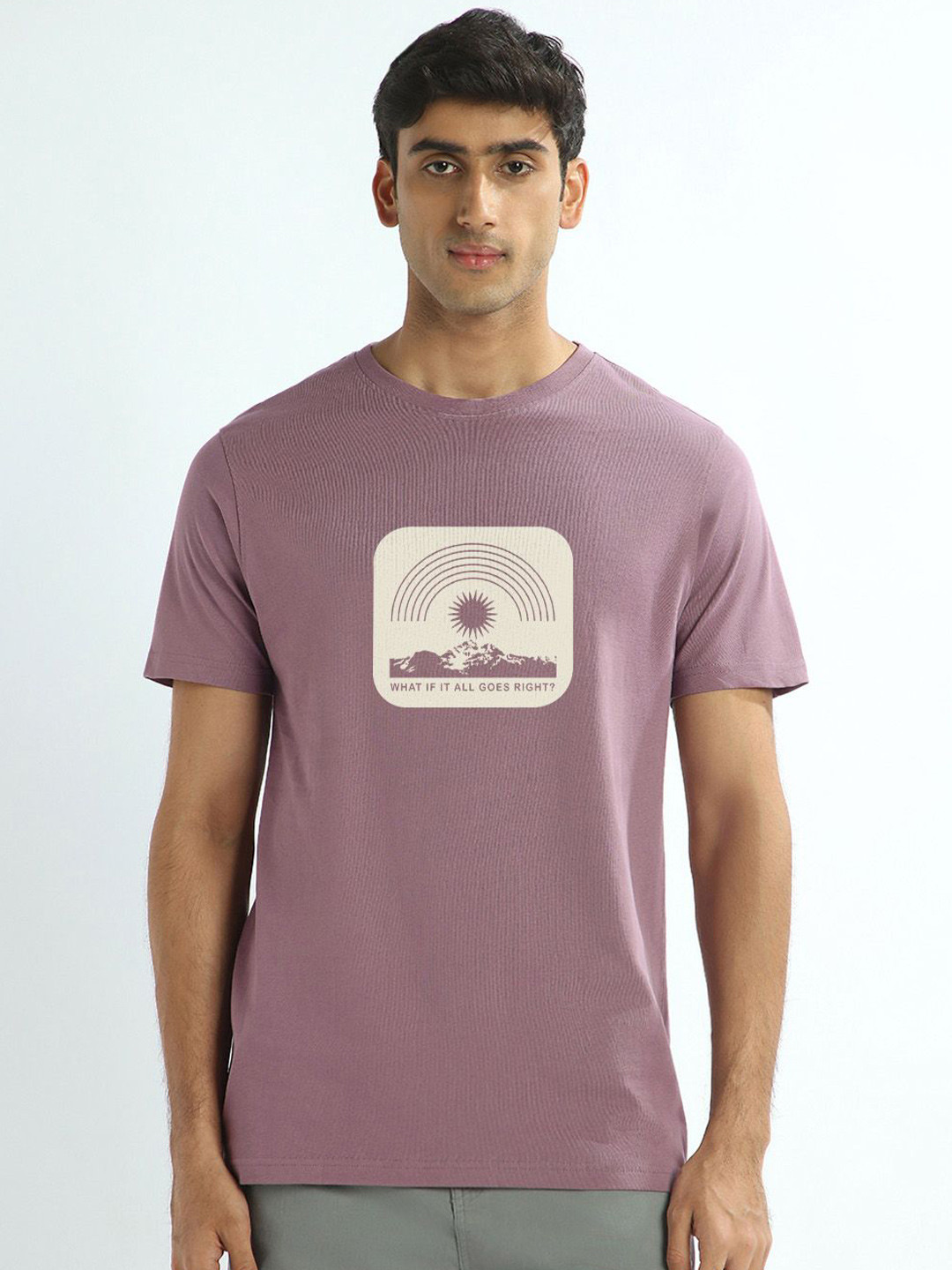 NOBERO Graphic Printed Short Sleeves Pure Cotton T-shirt