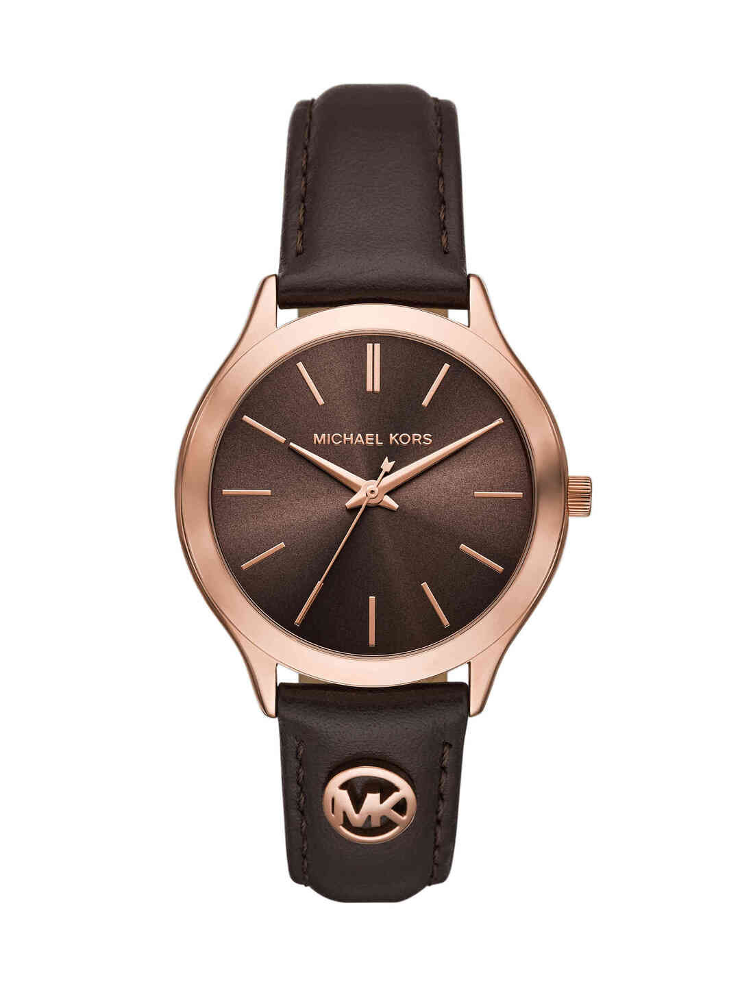 Michael Kors Women Slim Runway Leather Straps Analogue Watch MK7546I