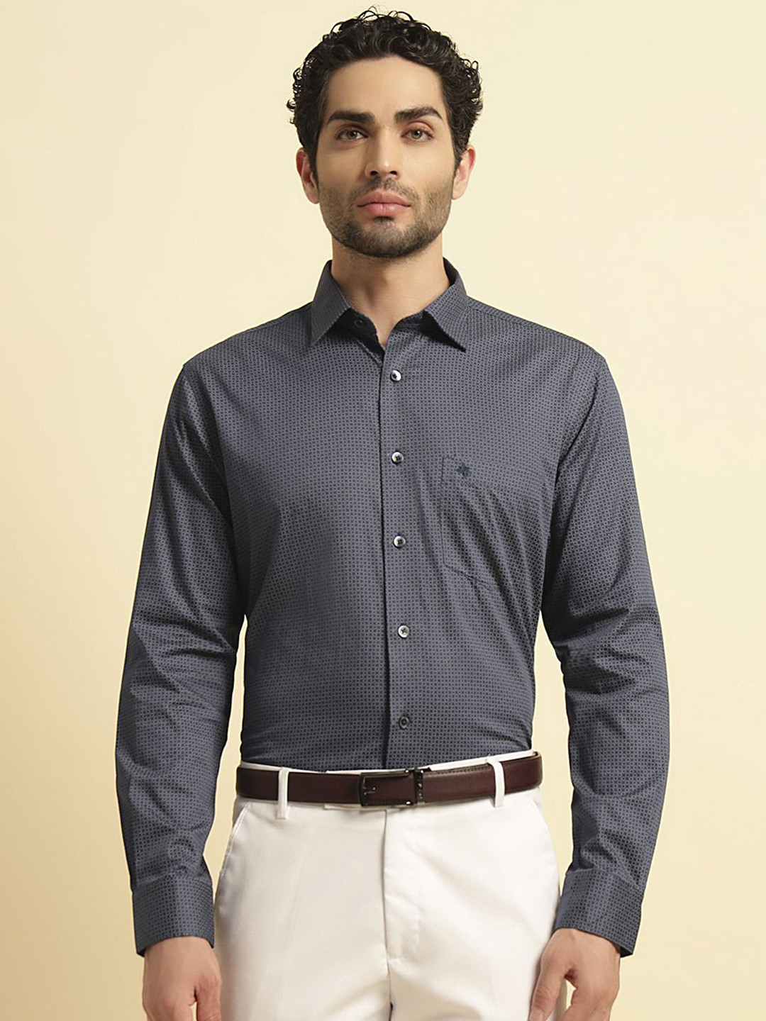 Cantabil Printed Breathable & Soft Cotton Formal Shirt