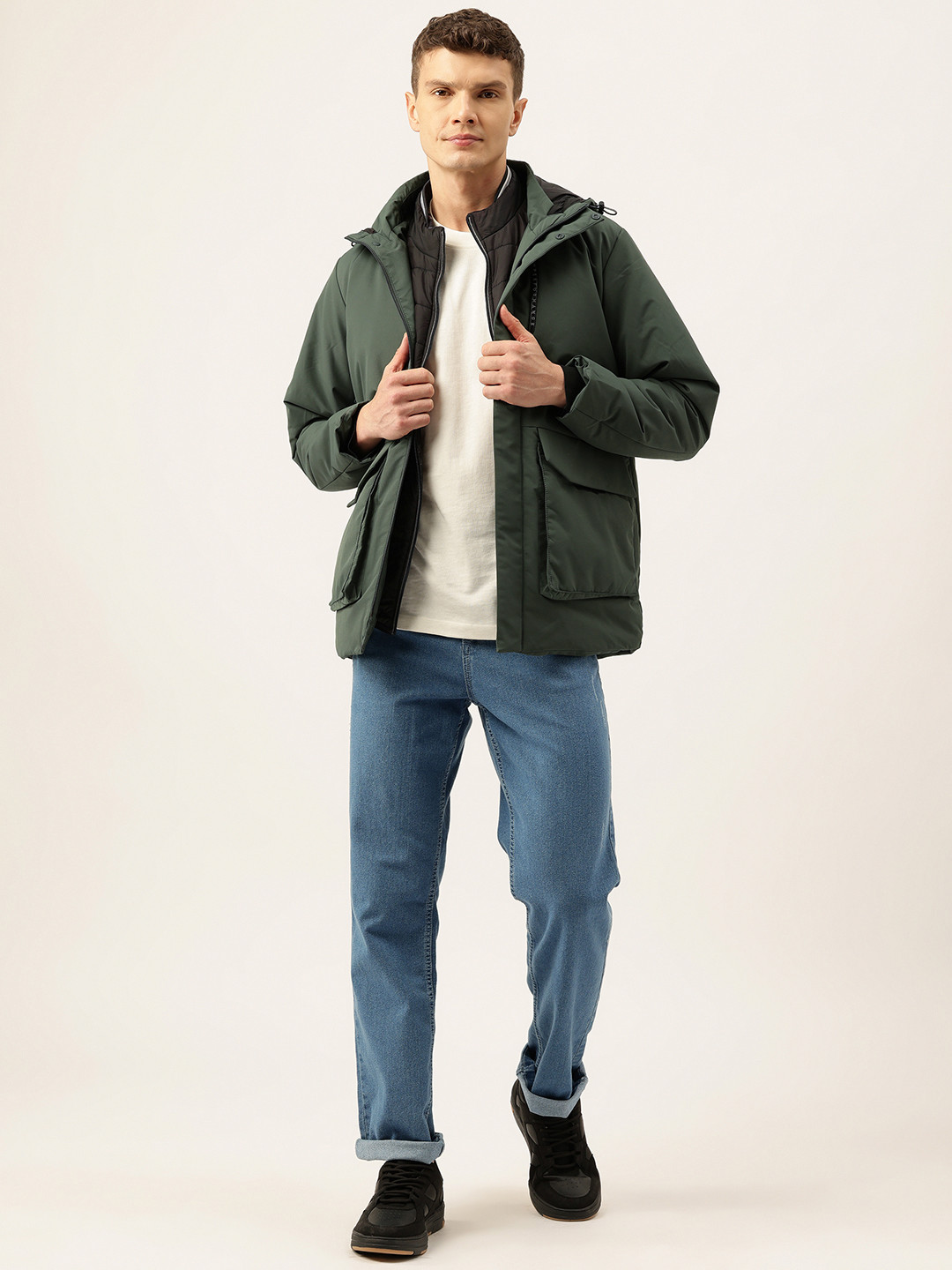 Monte Carlo Convertible & Reversible Padded Jacket with Hood