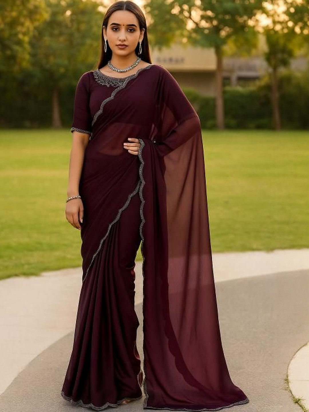 Moda Rapido NA Art Silk Embroidered Sarees