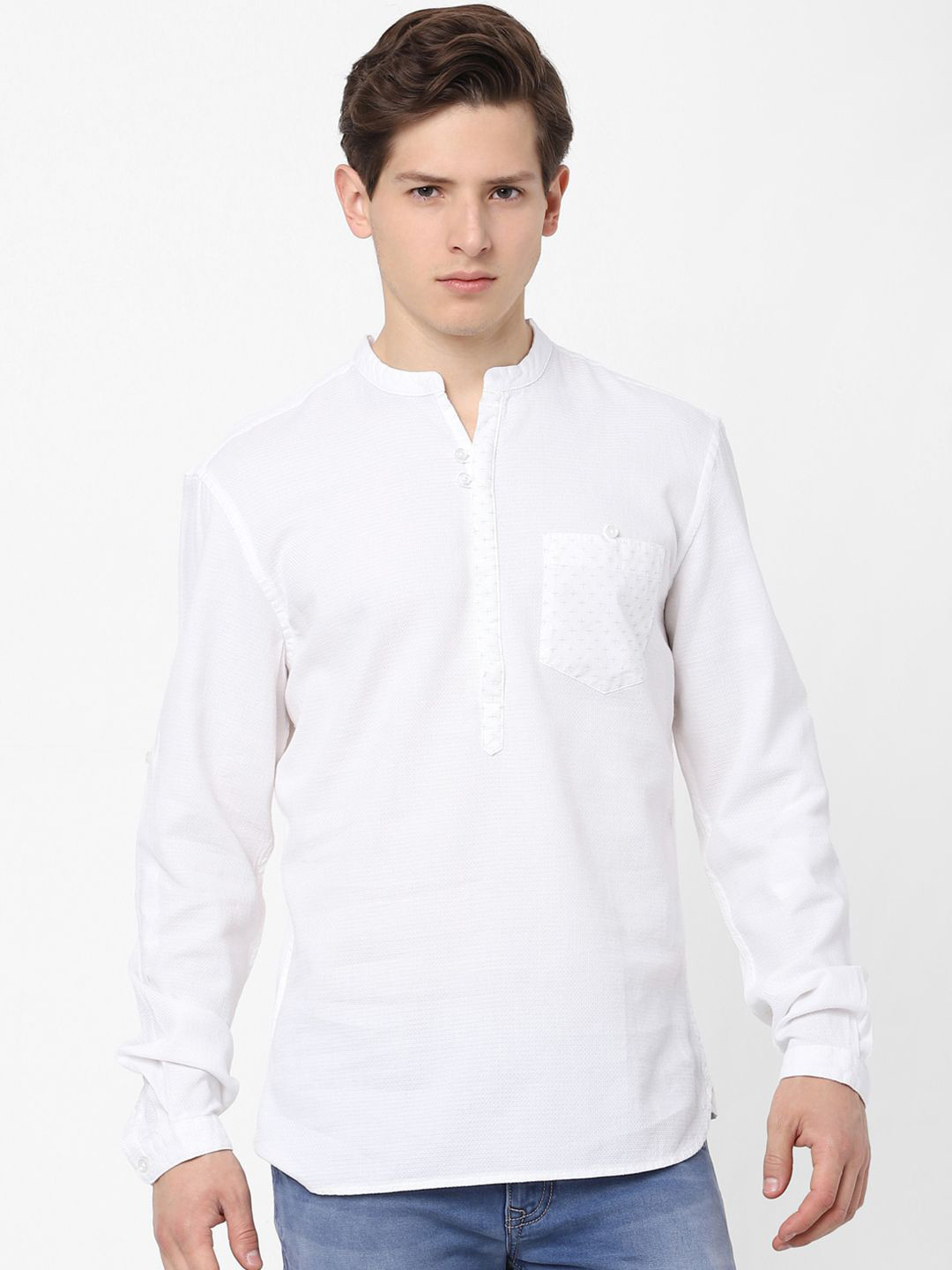 Celio Curved Regular Fit Cotton Contemporary Shirt