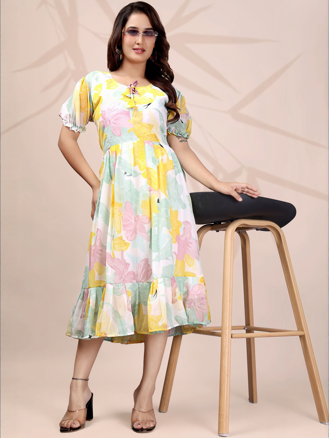 Nautiful Women Georgette Fit & Flare Dresses