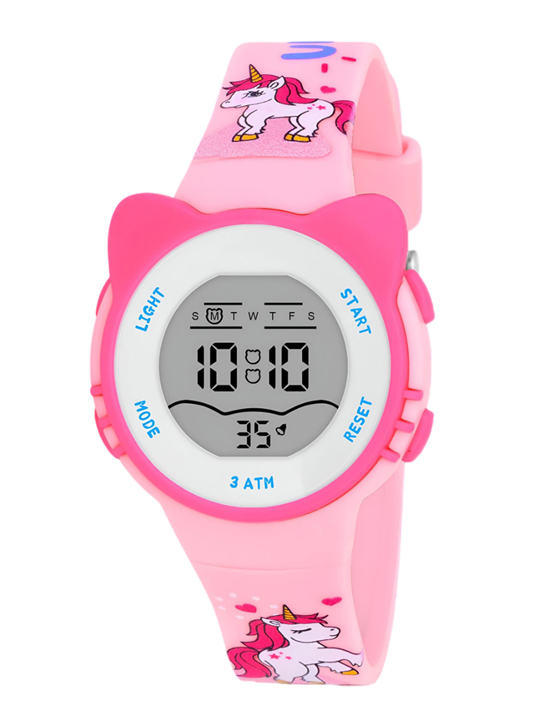 Otage KidsTextured Straps Digital Multi Function Digital Watch 2206-Cat-Pink
