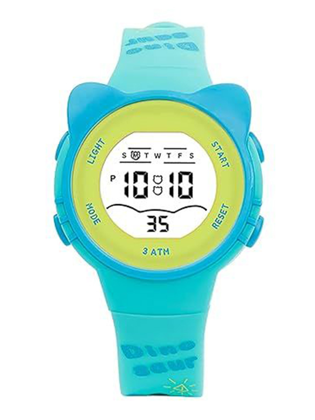 Otage Kids Round Dial & Textured Straps Digital Multi Function Watch 2206-Cat-Green