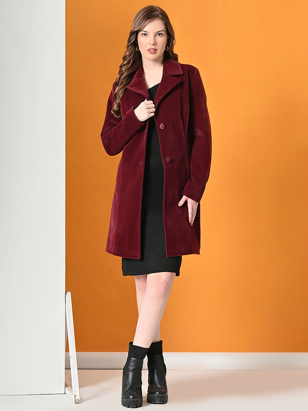 TBOJ Woollen Lightweight Notched Lapel Collar Trench Coat