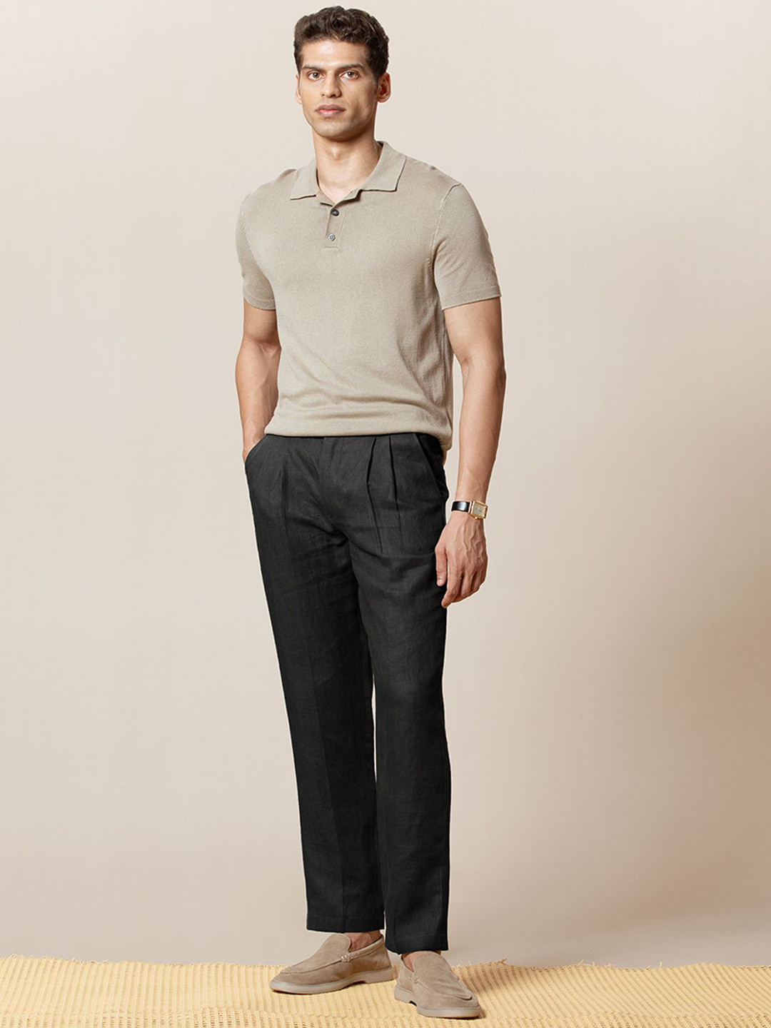 LOVE PANGOLIN Pleated Hemp Pants