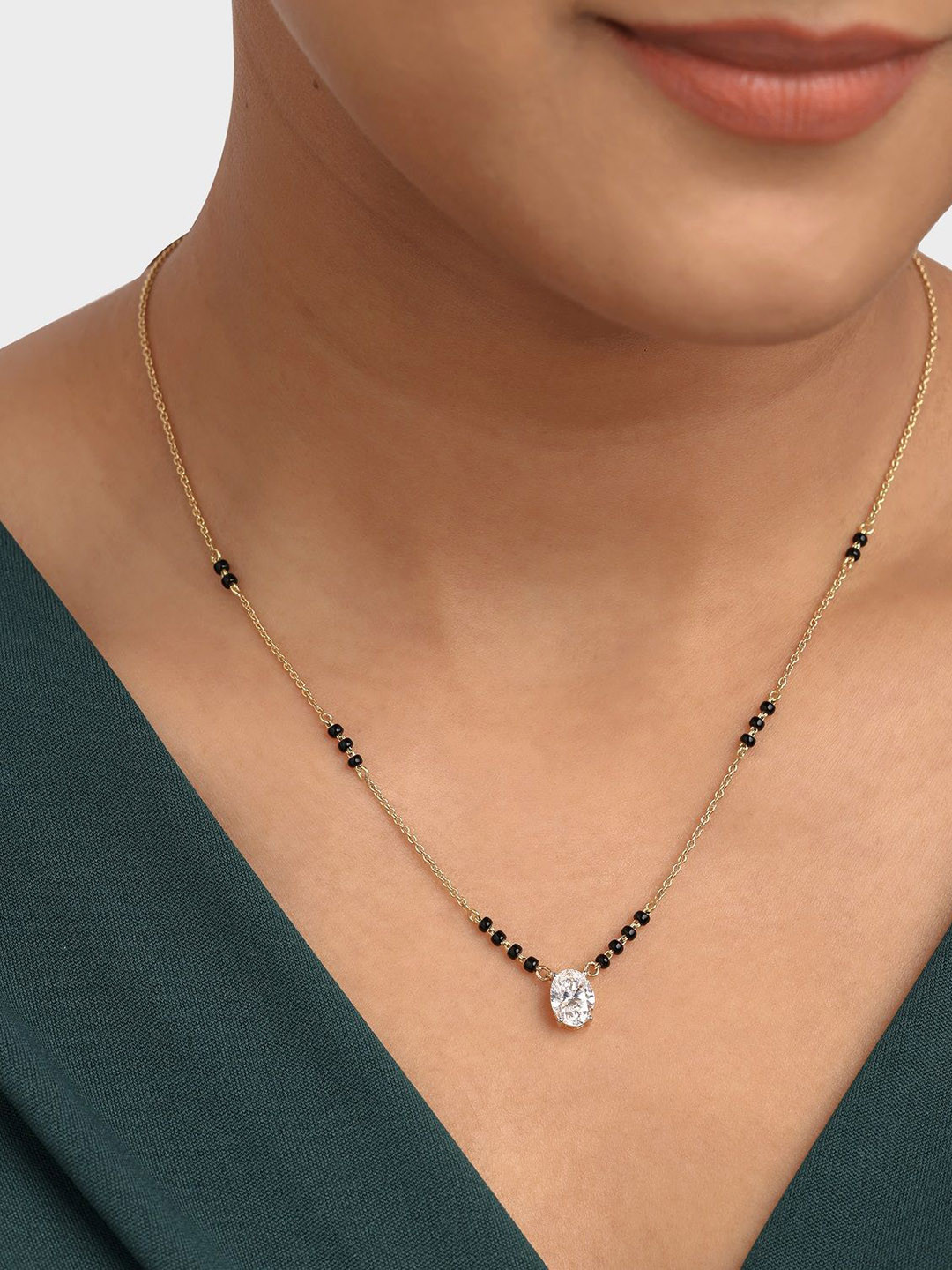 Crash.Club By CKC 18KT Gold Diamond Magalsutra -4.25g