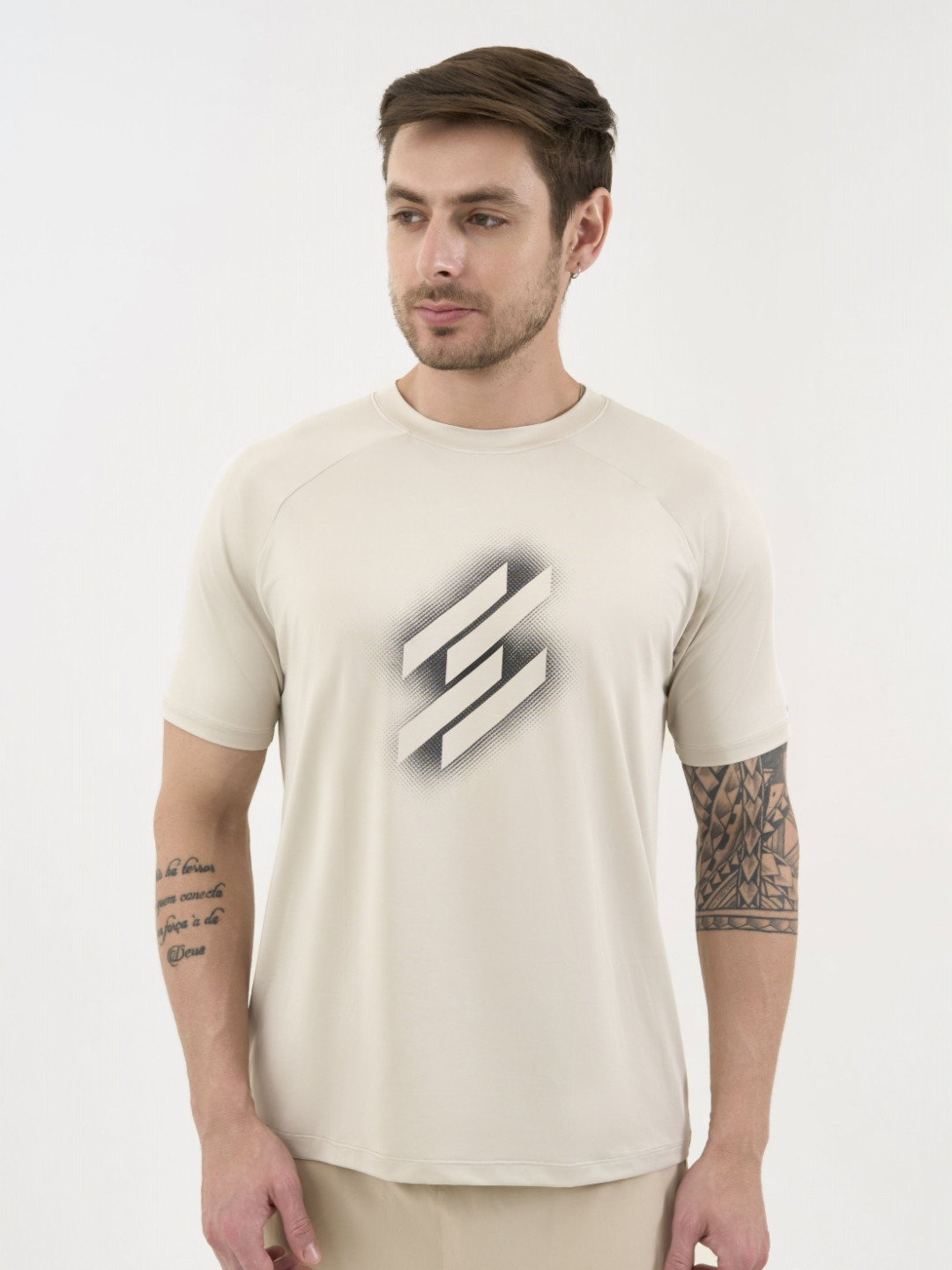 DCYPHR Geometric Printed Raglan Sleeves T-shirt