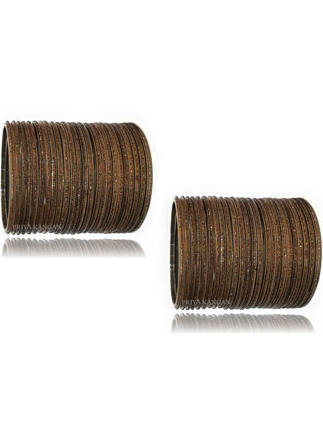 PRIYA KANGAN Set Of 48 Glitter Zari Work Glass Bangles