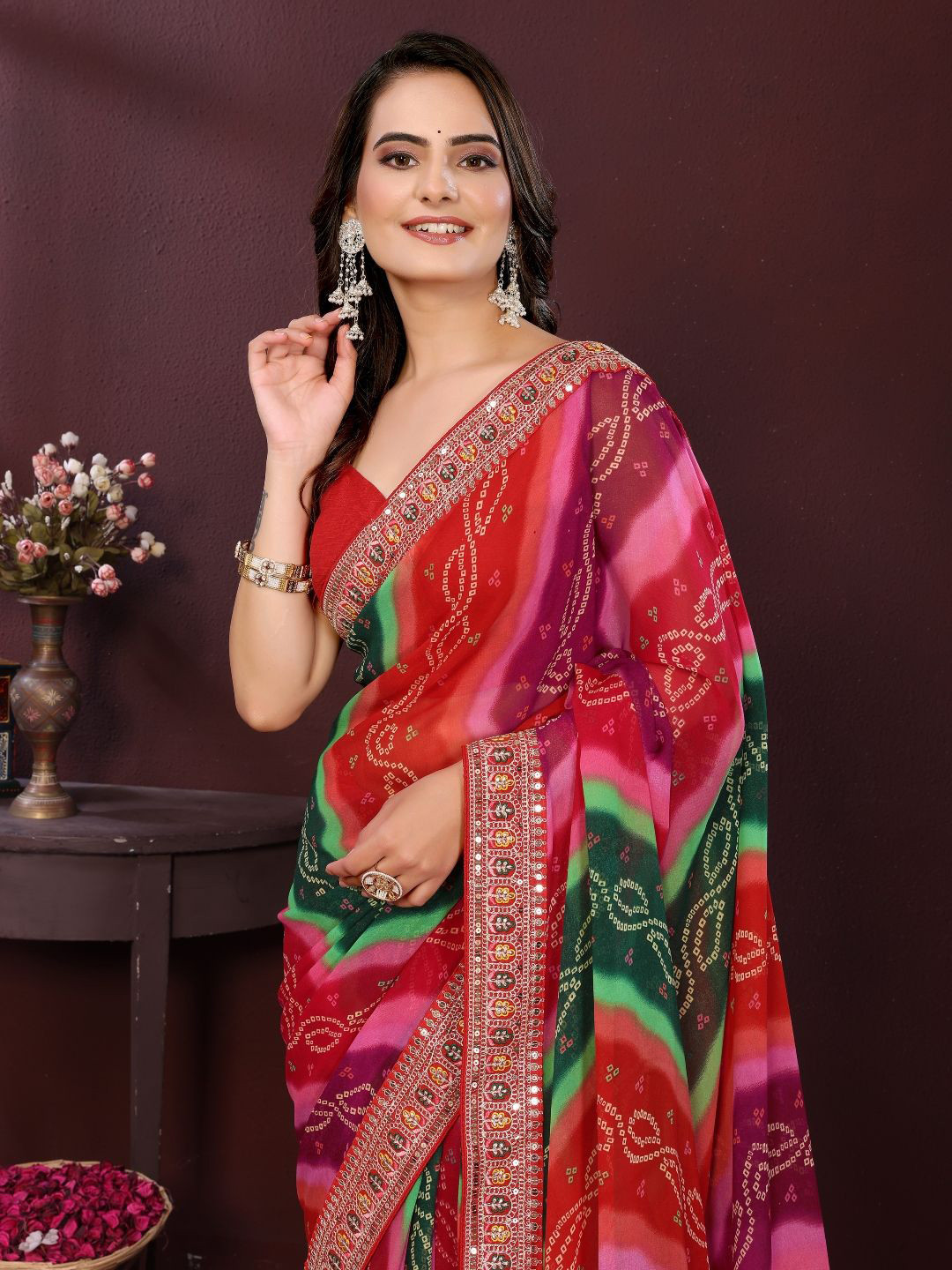 House of Pataudi Bahdhani Printed Saree