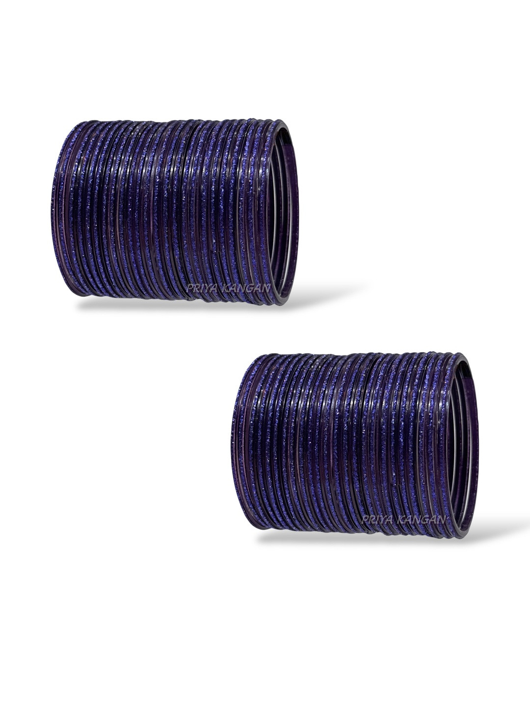 PRIYA KANGAN Set Of 48 Glitter Zari Work Glass Bangles