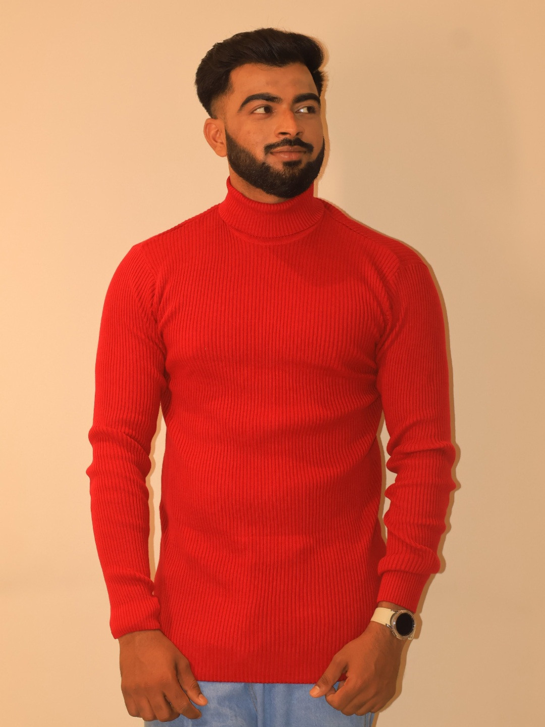 COTTON AVENUE Ribbed Turtle Neck Sweater