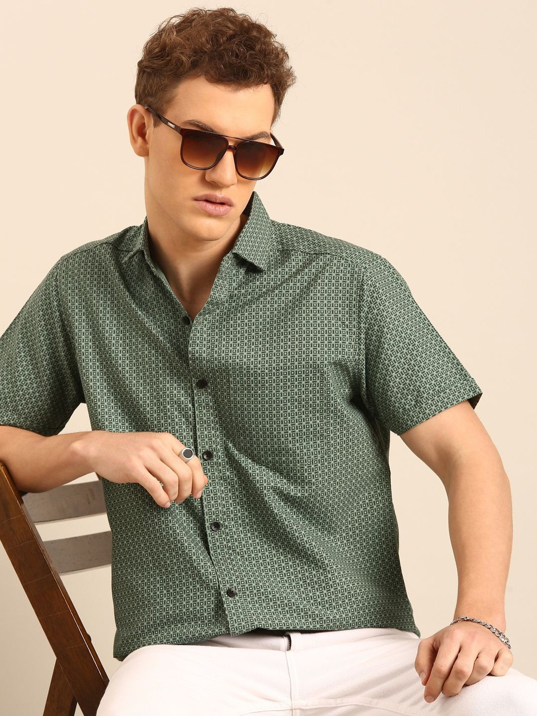 Voroxy Men Printed Cotton Casual Shirts