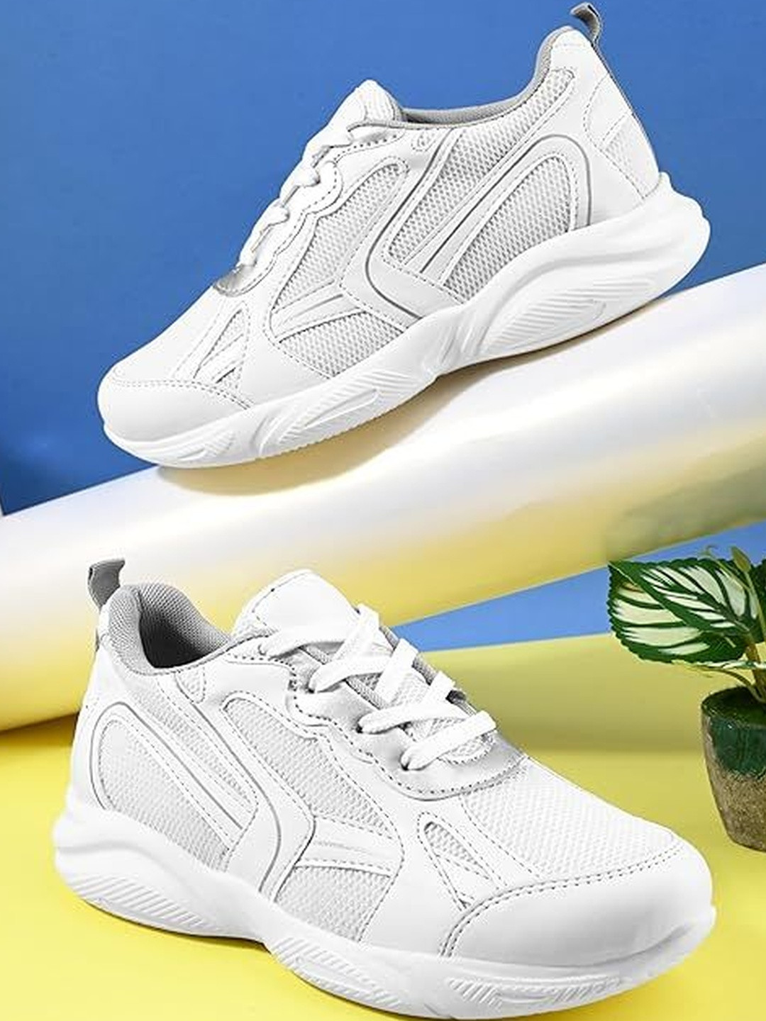 Roadster Women White Lace-Ups Casual Chunky Sole Shoes