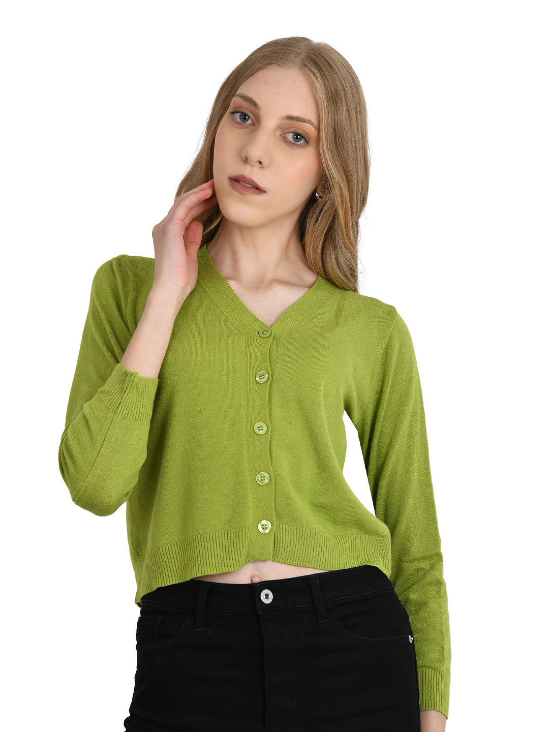 StyleCast V-Neck Winterwear Cardigan