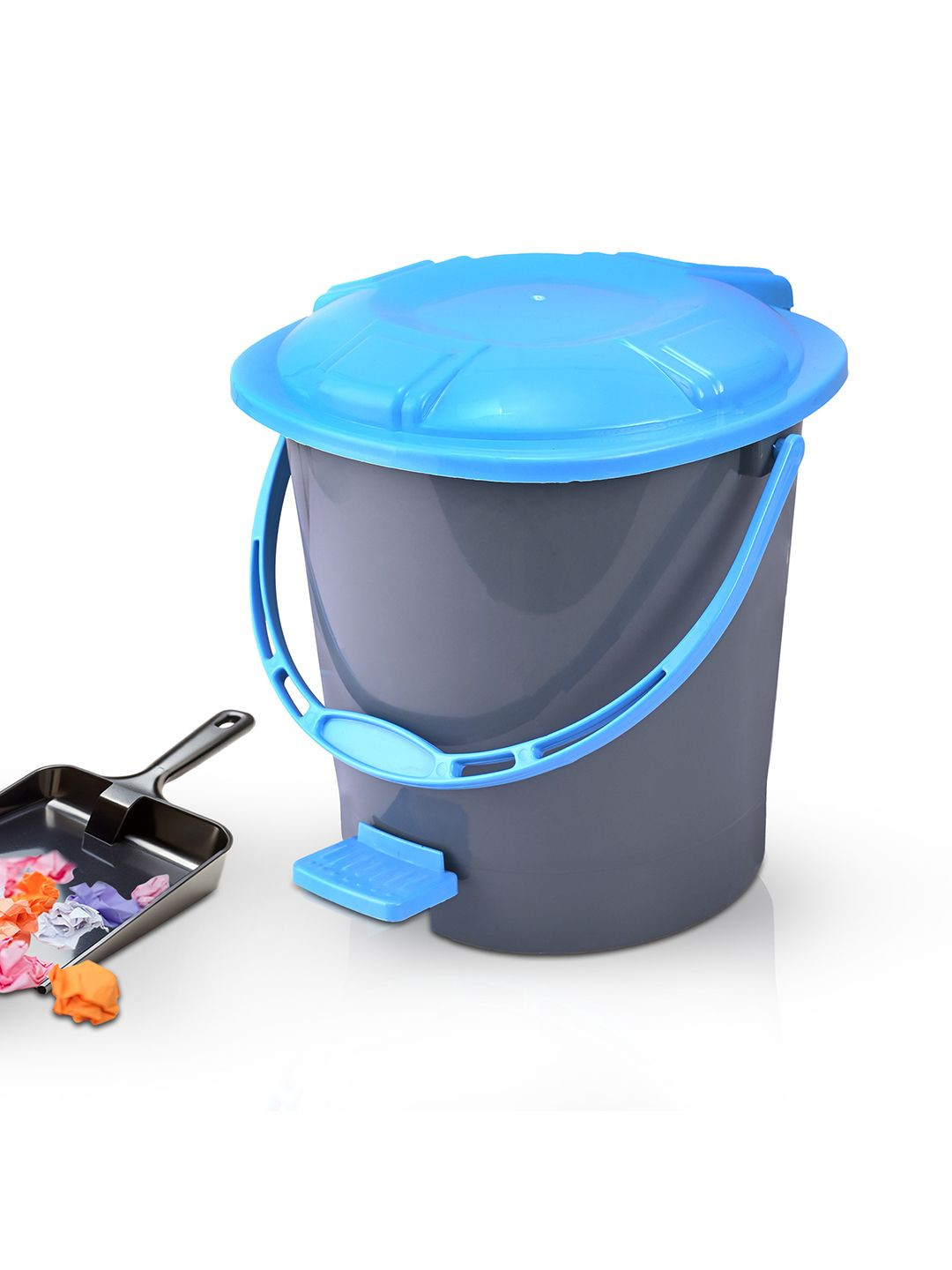 Kuber Industries Blue Plastic 7 Ltr Kitchen Dustbin