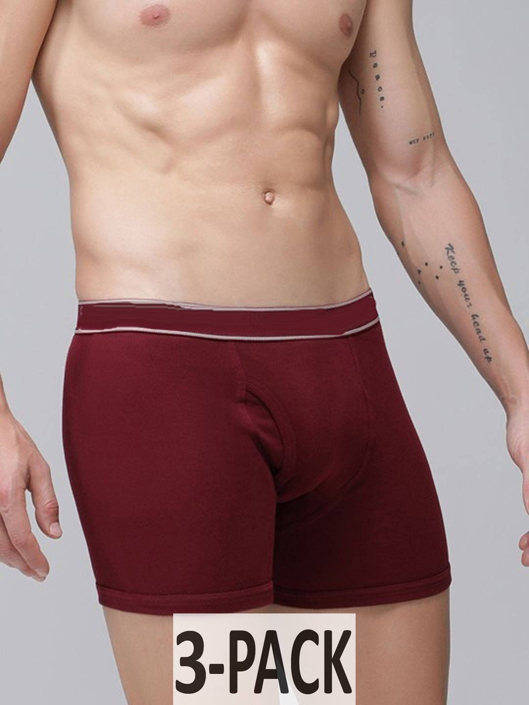 CAVENDERS Men Multicolor Pack Of 3 Cotton Solid Briefs