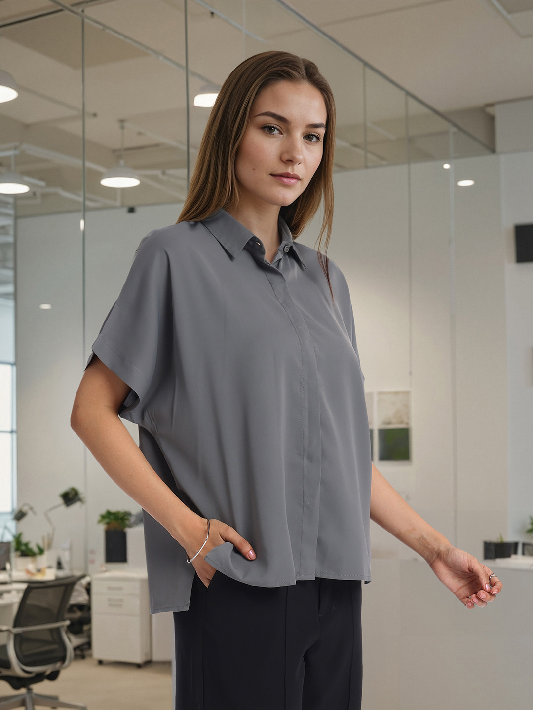 CHIC BY TOKYO TALKIES Extended Sleeve Relaxed Fit Top