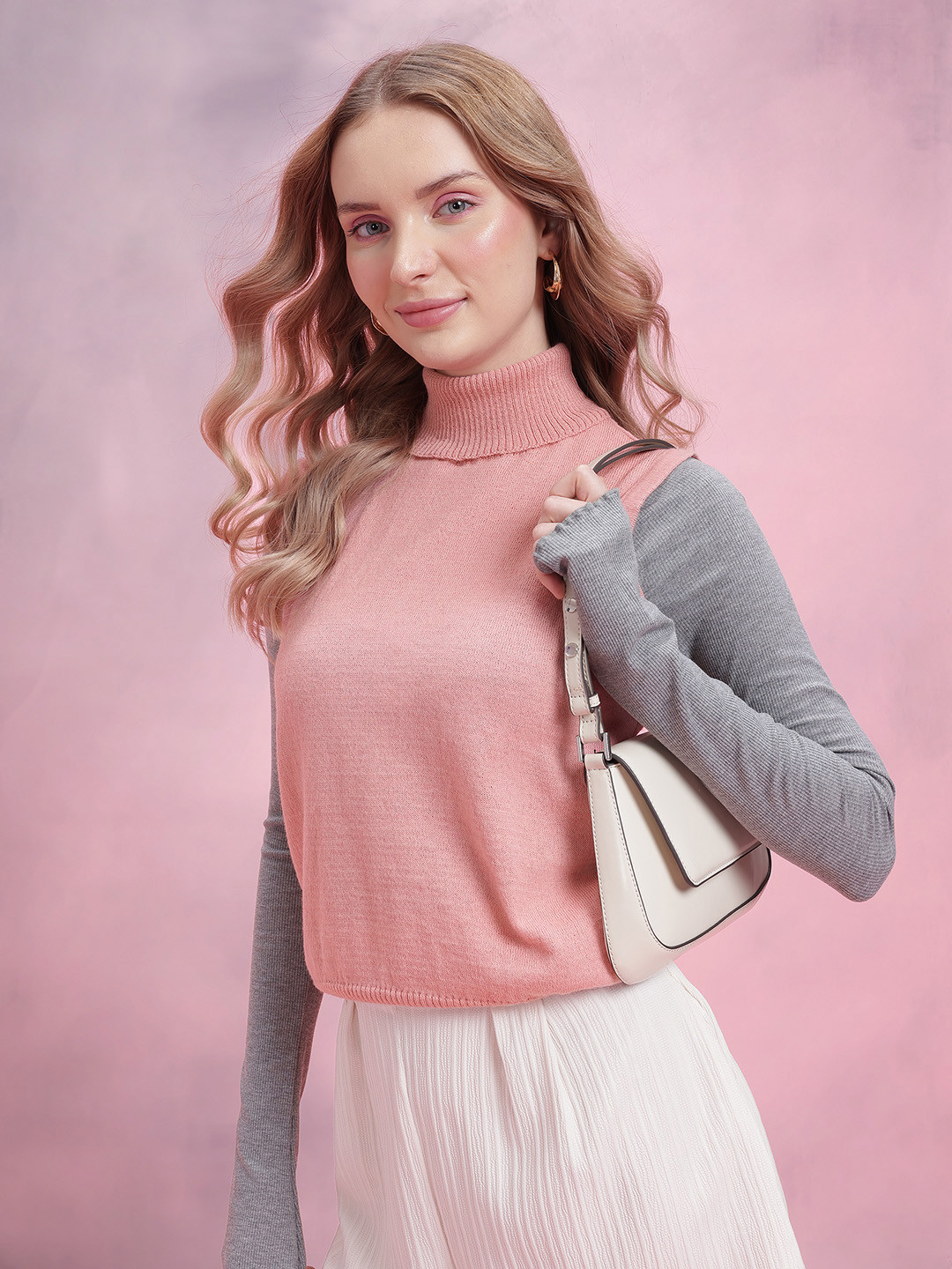 DressBerry Turtle Neck Sleeveless Pullover
