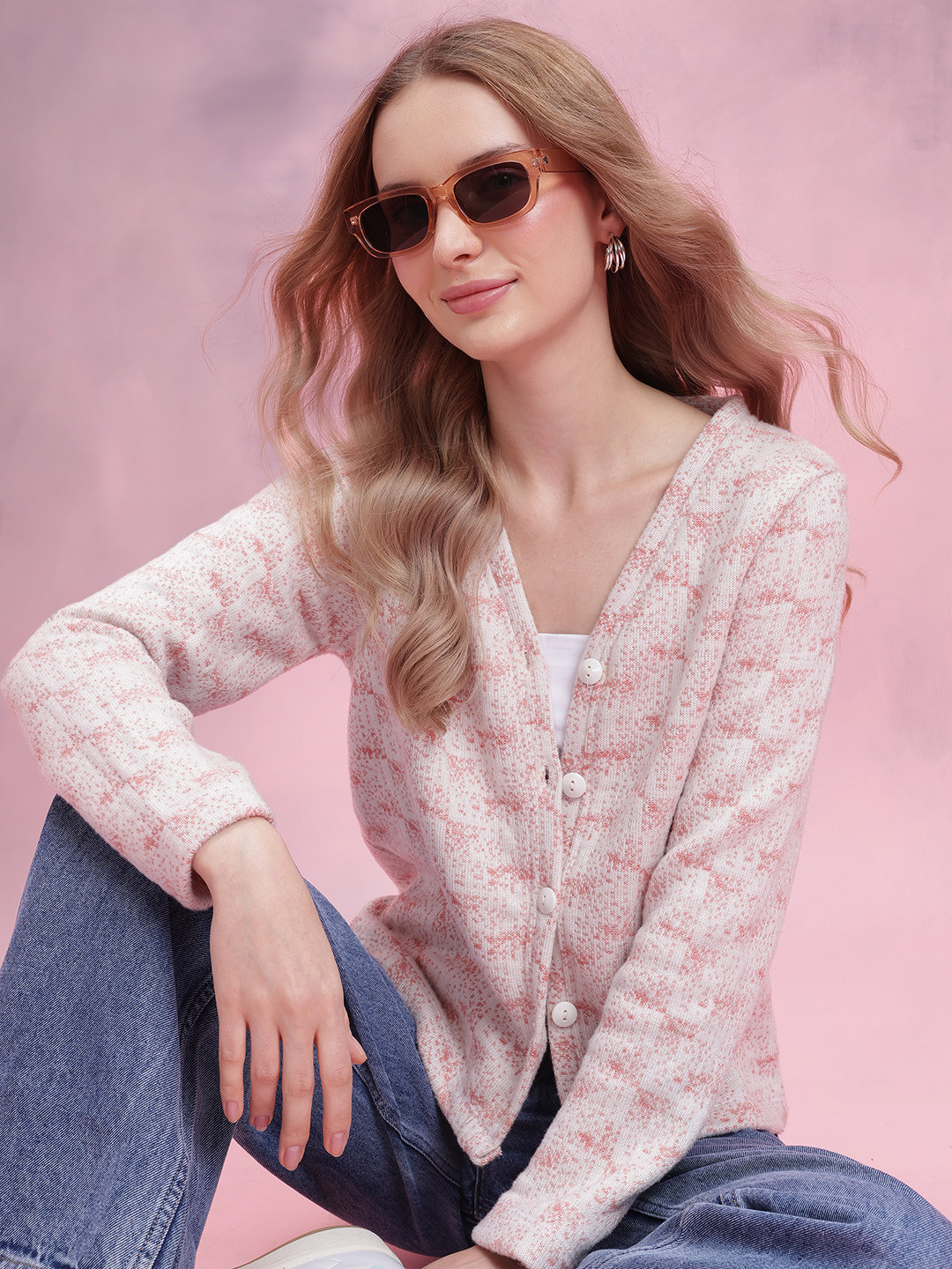 DressBerry Abstract Design Cardigan