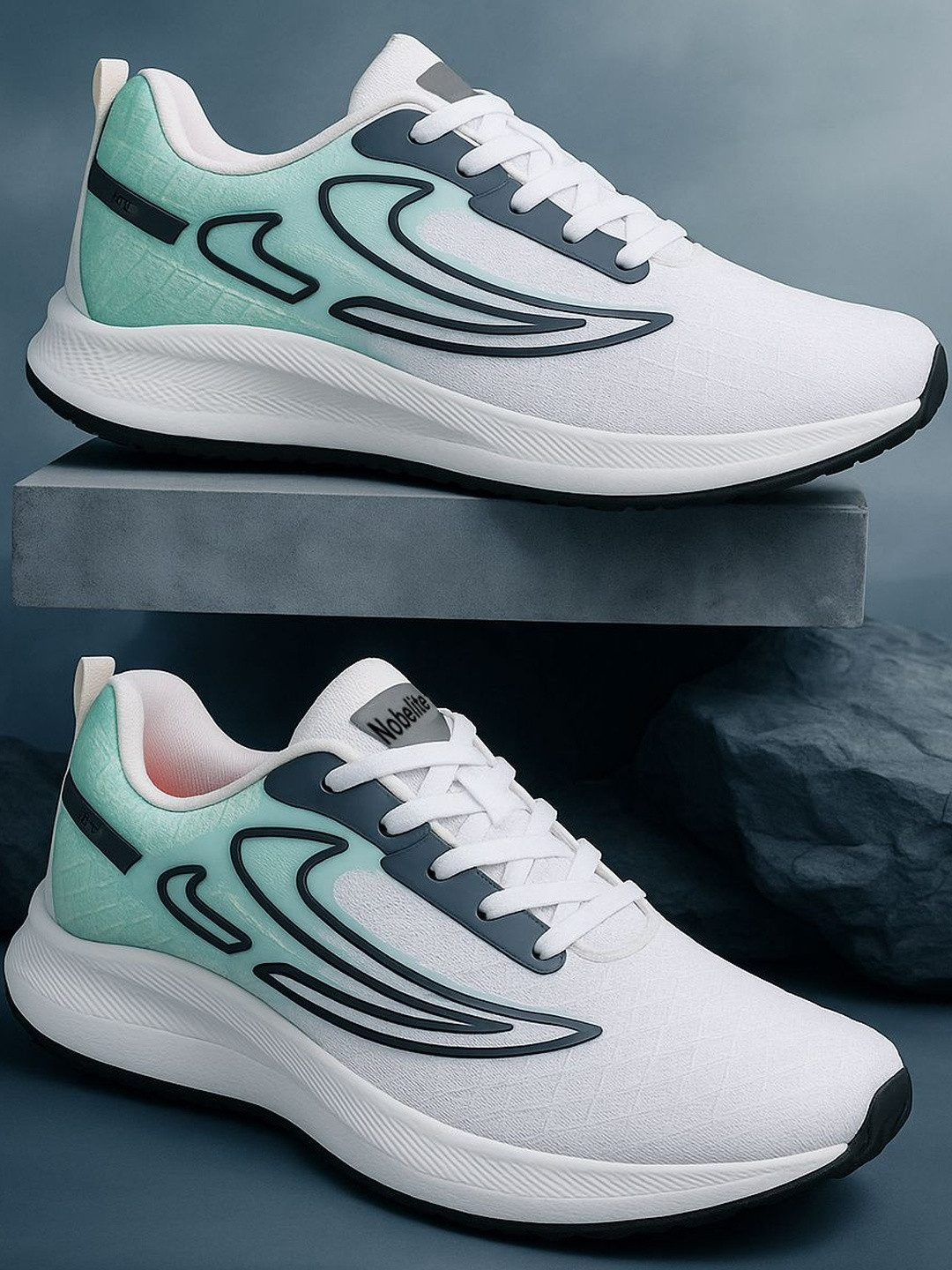 NOBELITE Men White Sports Shoes