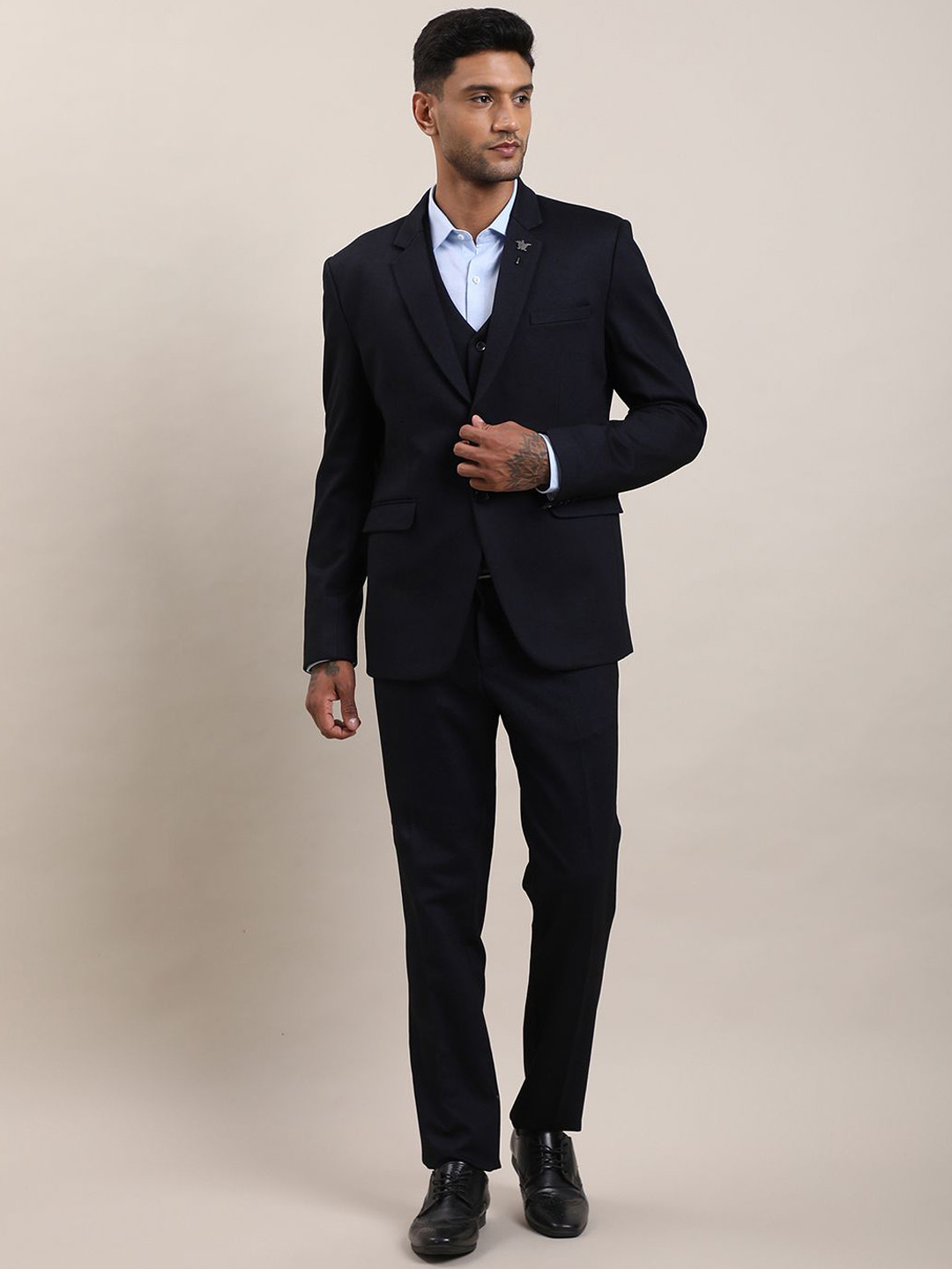 Turtle Single-Breasted Three-Piece Suit