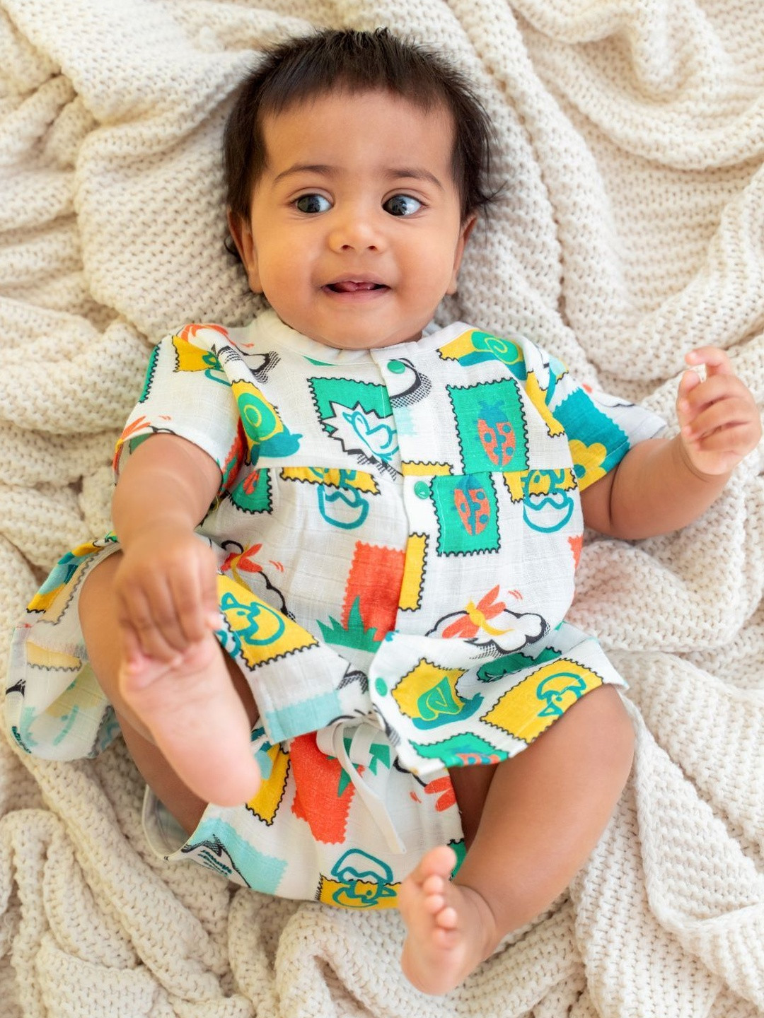 A Toddler Thing Girls Printed A-Line Cotton Dress