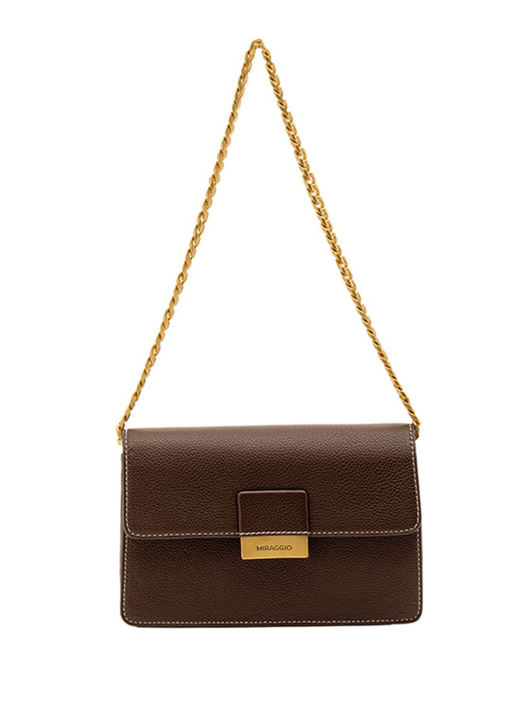 MIRAGGIO Textured Reagan Structured Shoulder Bag