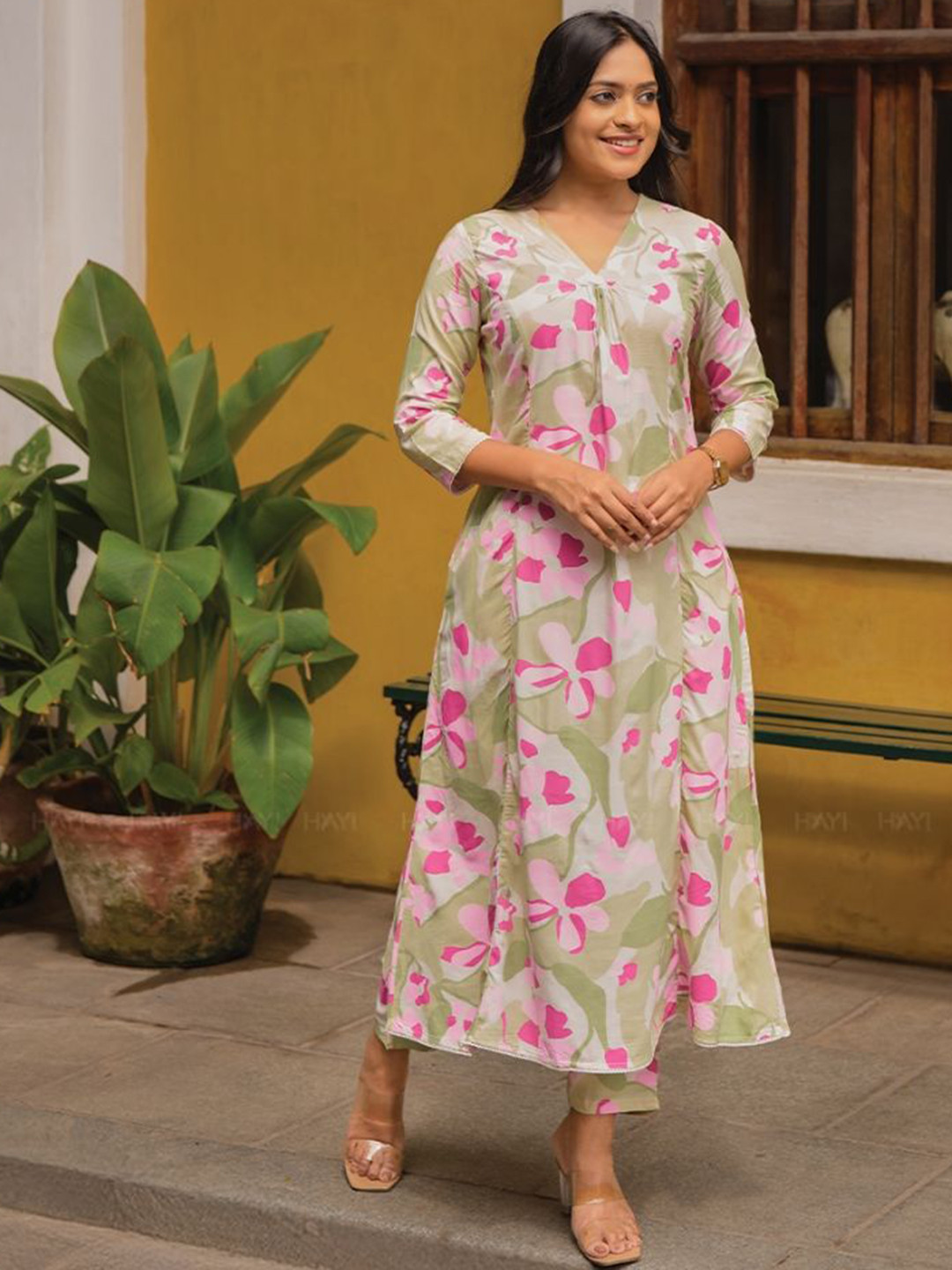 HAY Printed V-Neck Top With Trousers Co-Ords